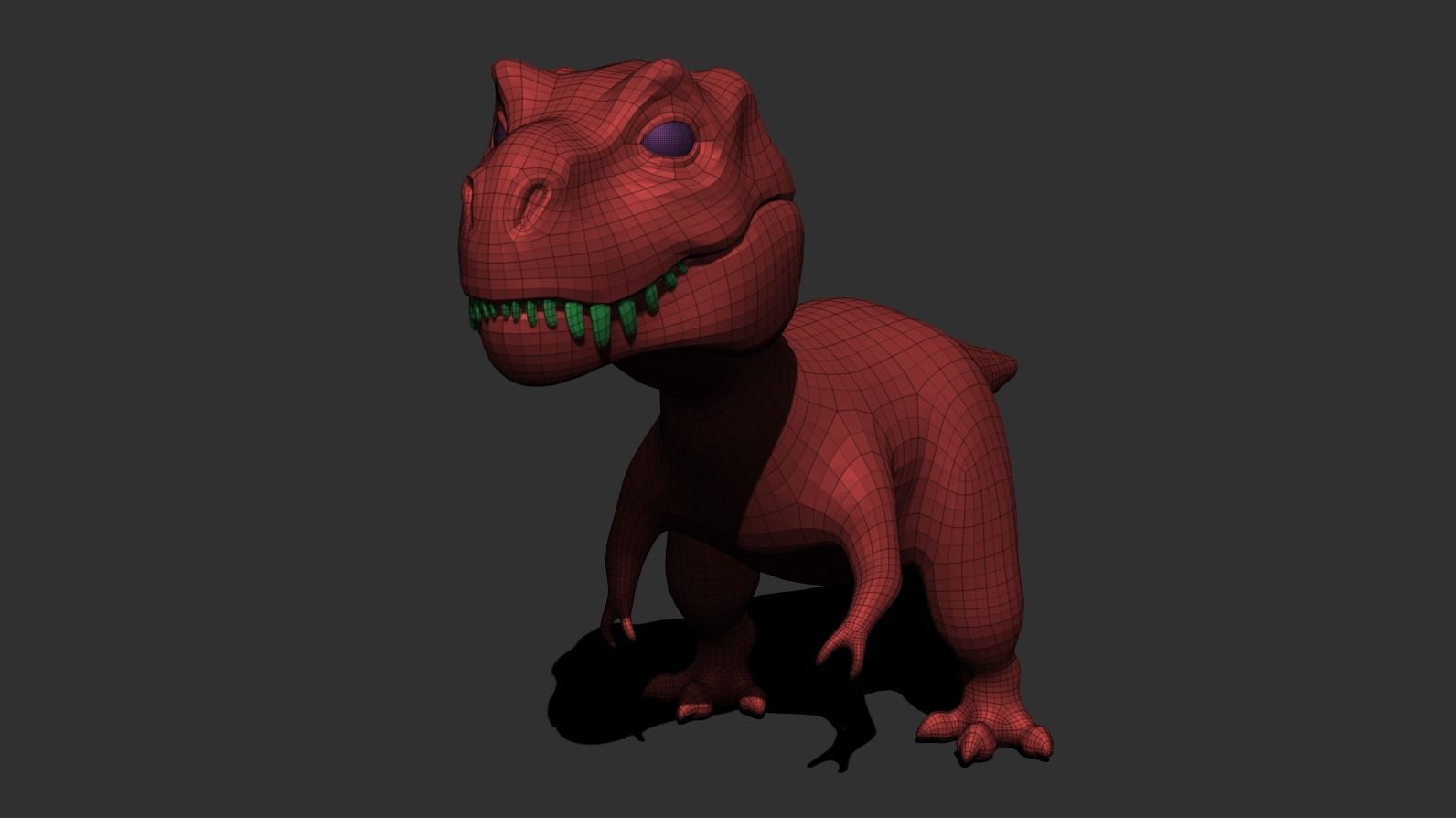 D Rex Free low-poly 3D model_12