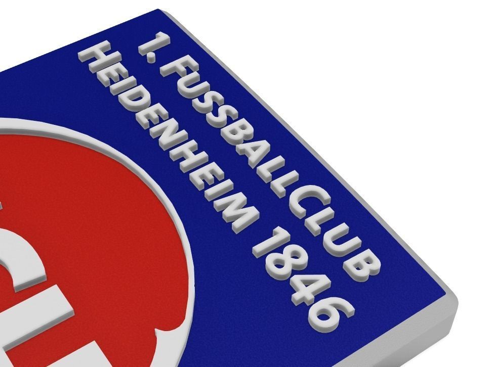 FC Heidenheim Wall Sign 3D print model_4