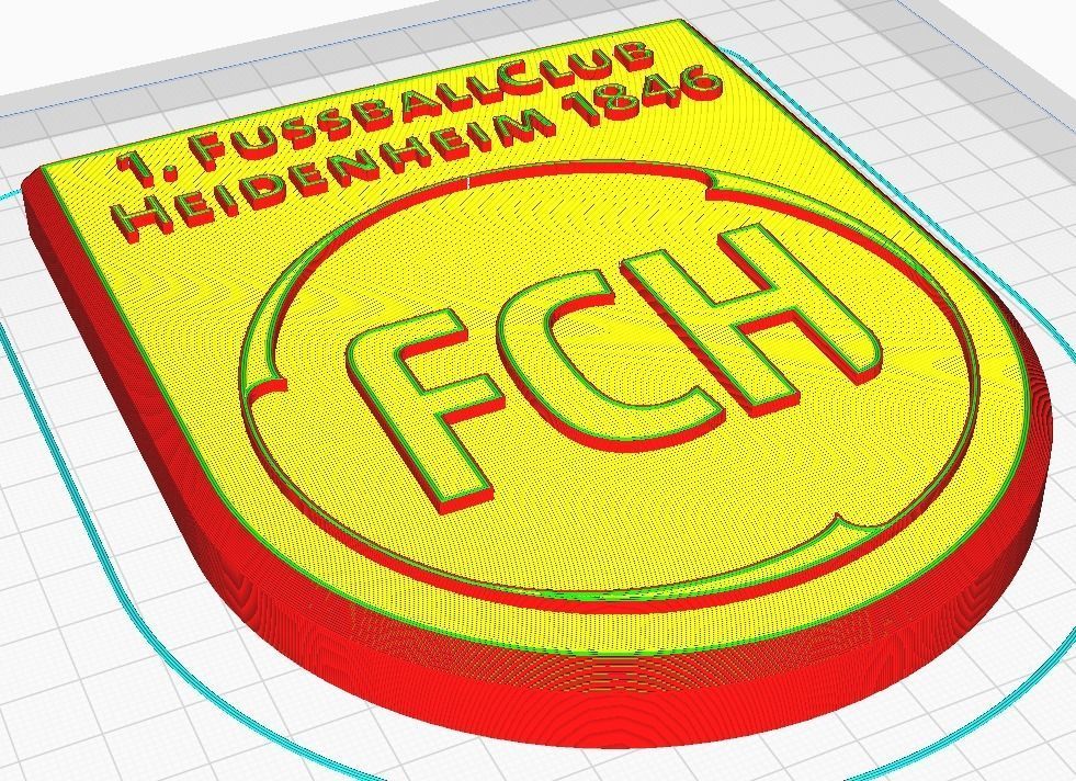 FC Heidenheim Wall Sign 3D print model_9