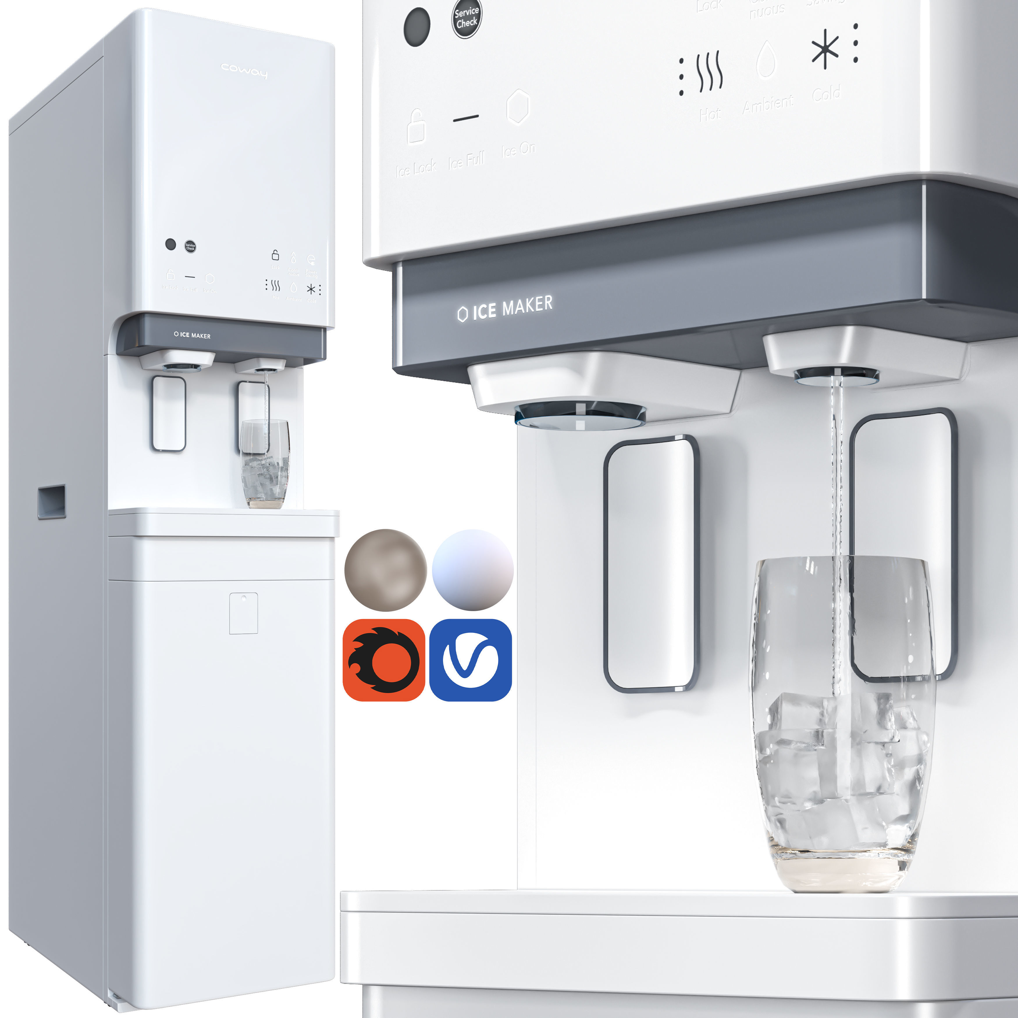 lucy plus water purifier Low-poly 3D model_1