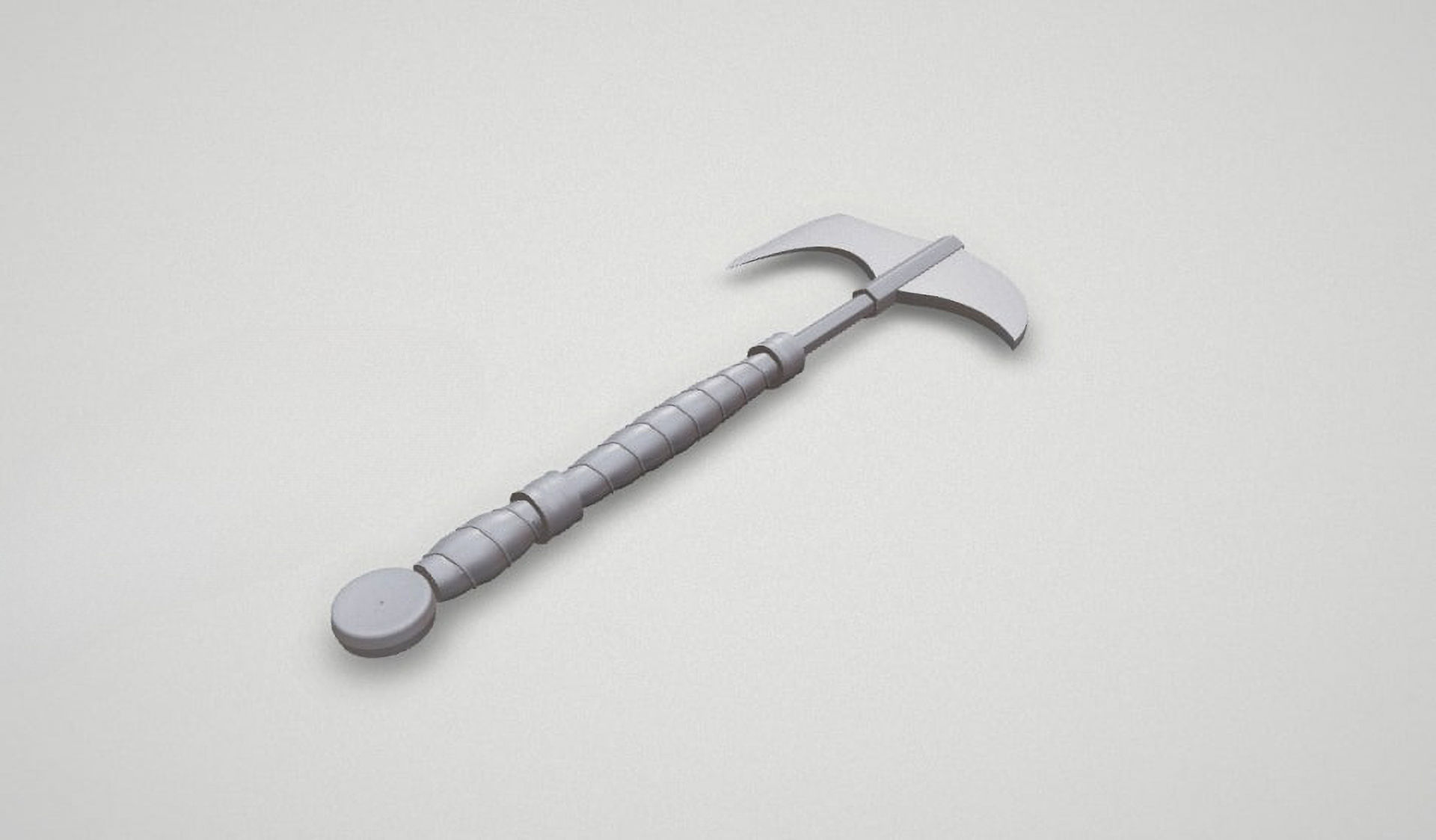 Game asset Elegant Golden Warriors Axe 3D model_11