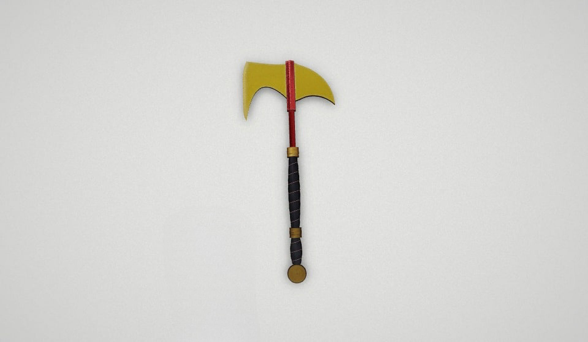 Game asset Elegant Golden Warriors Axe 3D model_5