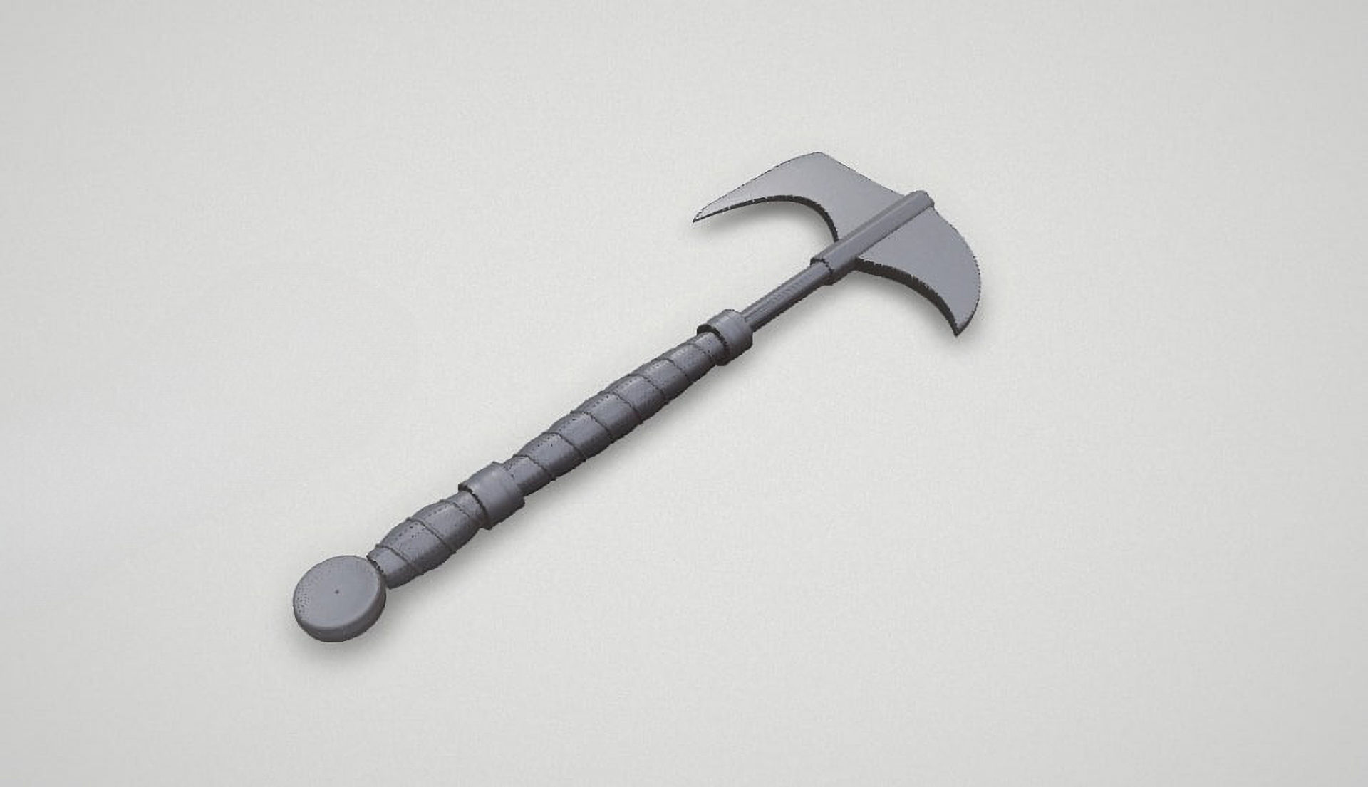 Game asset Elegant Golden Warriors Axe 3D model_9