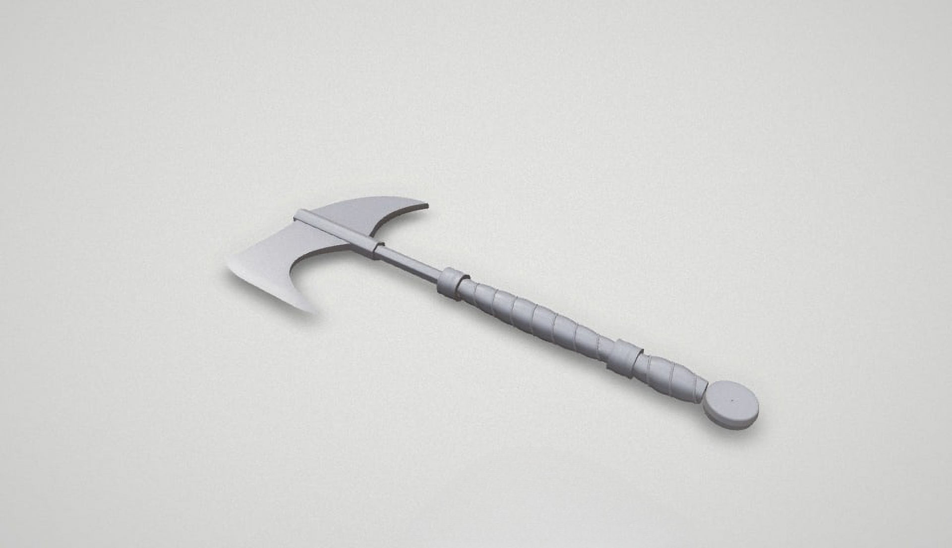 Game asset Elegant Golden Warriors Axe 3D model_12
