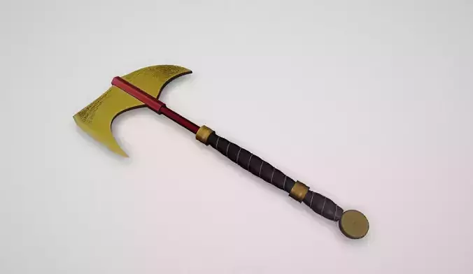 Game asset Elegant Golden Warriors Axe