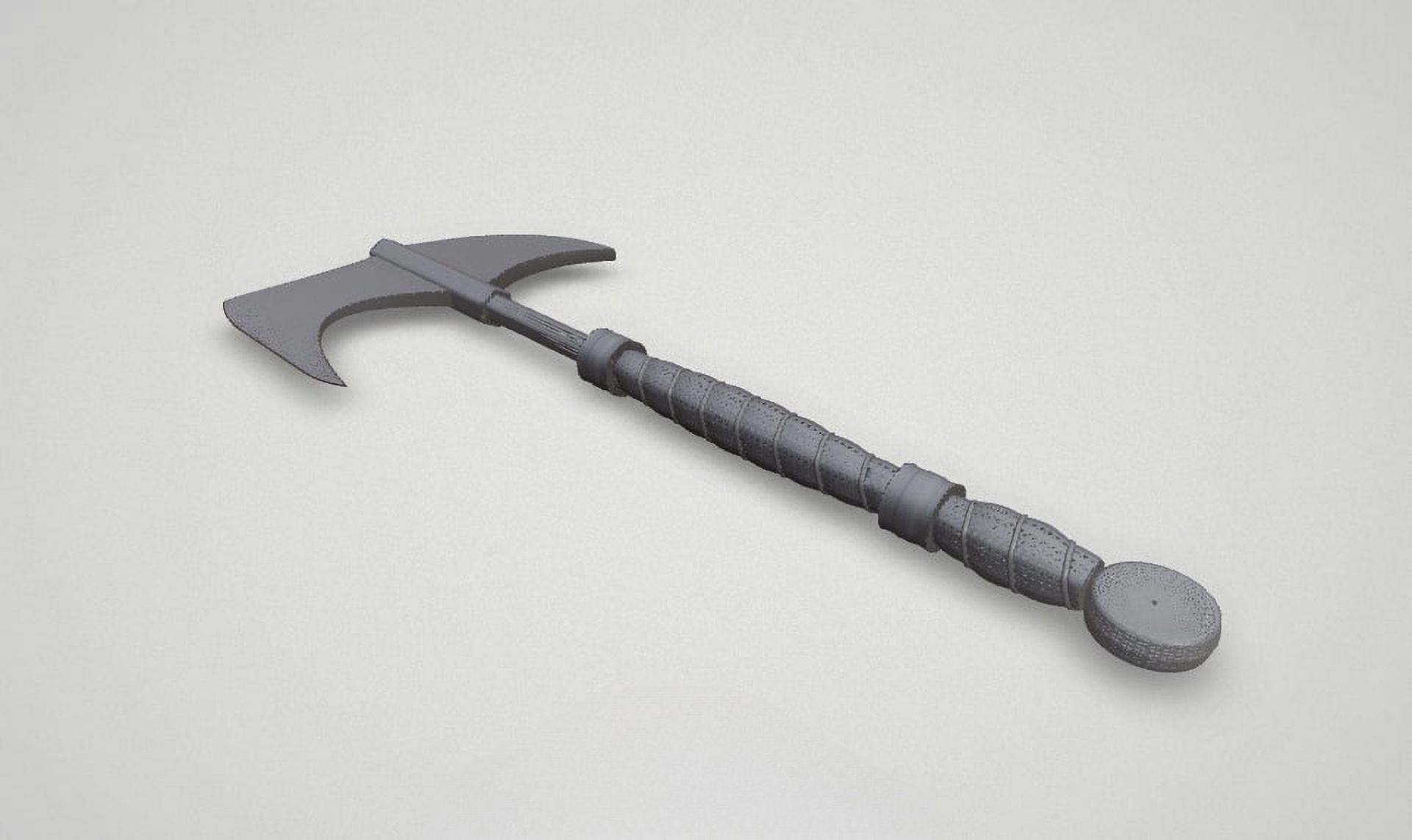 Game asset Elegant Golden Warriors Axe 3D model_10