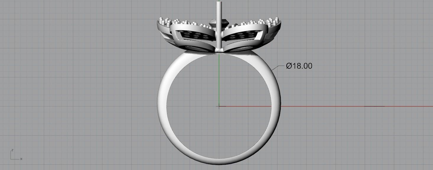 Butterfly ring 3D print model_9