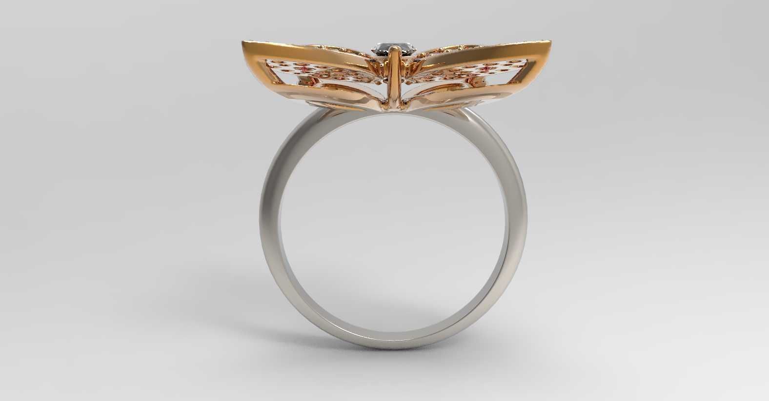 Butterfly ring 3D print model_1