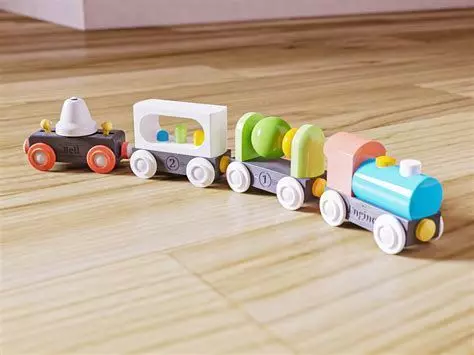 Toy Train Free low-poly 3D model