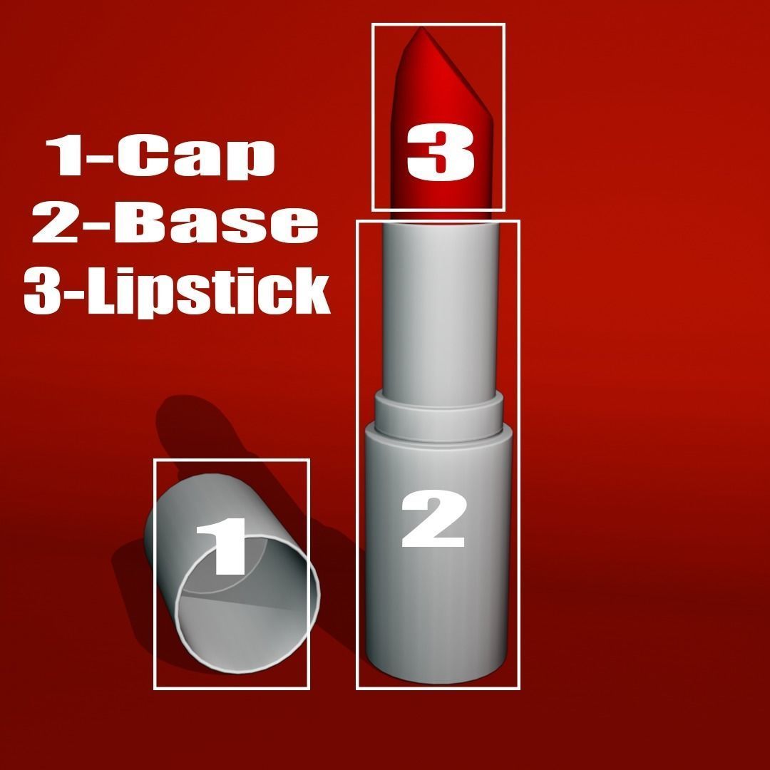 3D Model of Lipstick for 3D Printing 3D print model_3