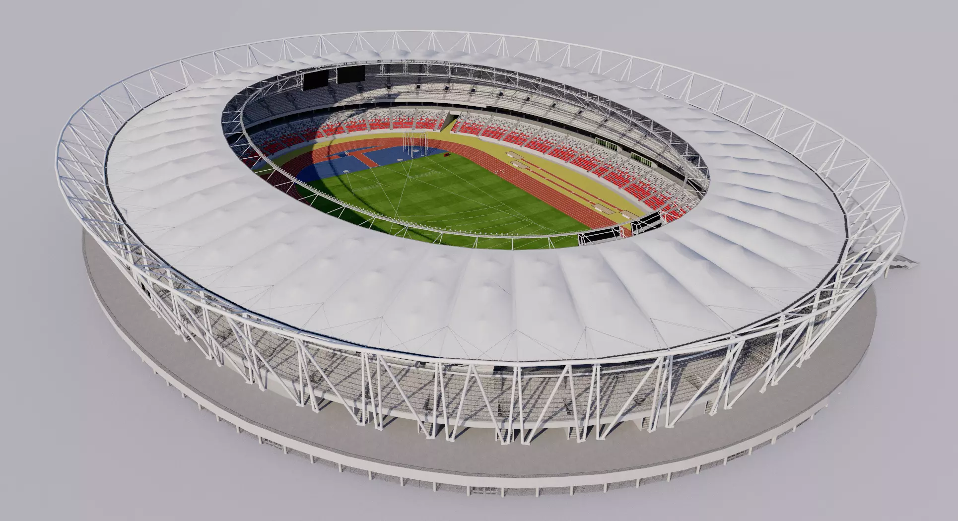 National Athletics Centre Budapest Hungary 3D model_0