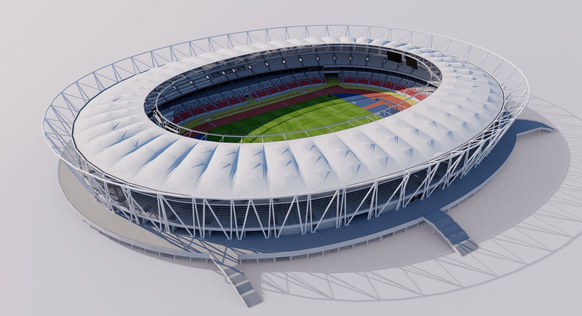 National Athletics Centre Budapest Hungary 3D model_1