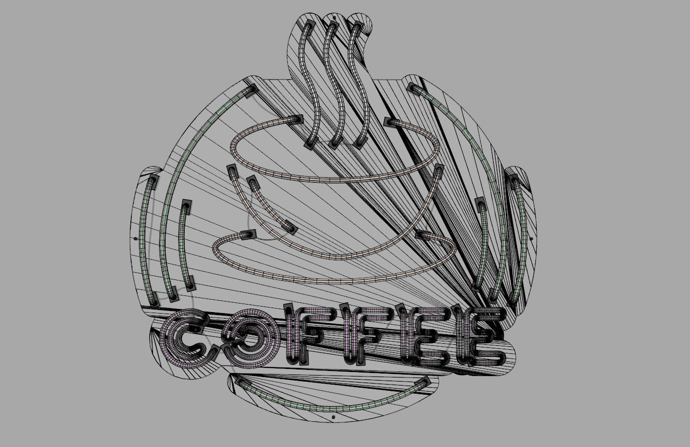 Coffee 2 - Neon Sign 3D model_5