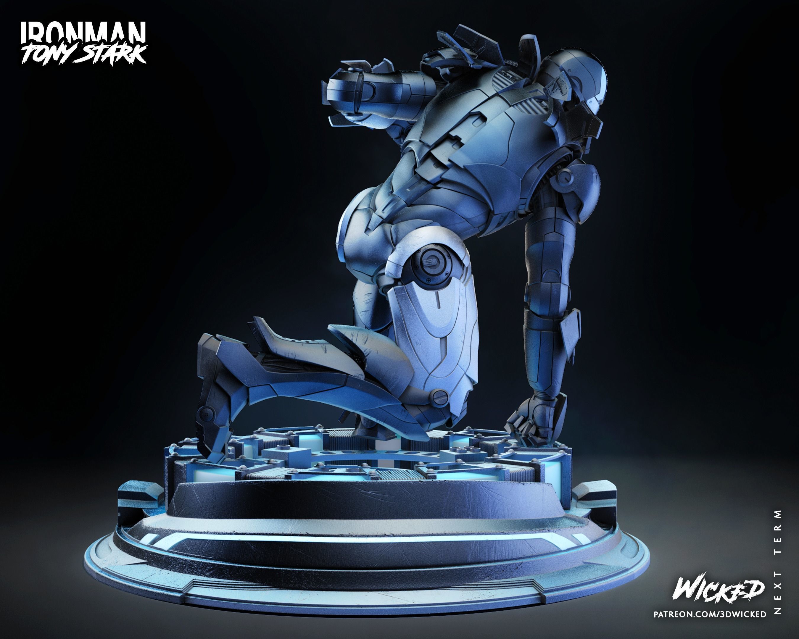 Wicked Marvel Iron Man 2023 Bust ready for 3d printing 3D print model_51