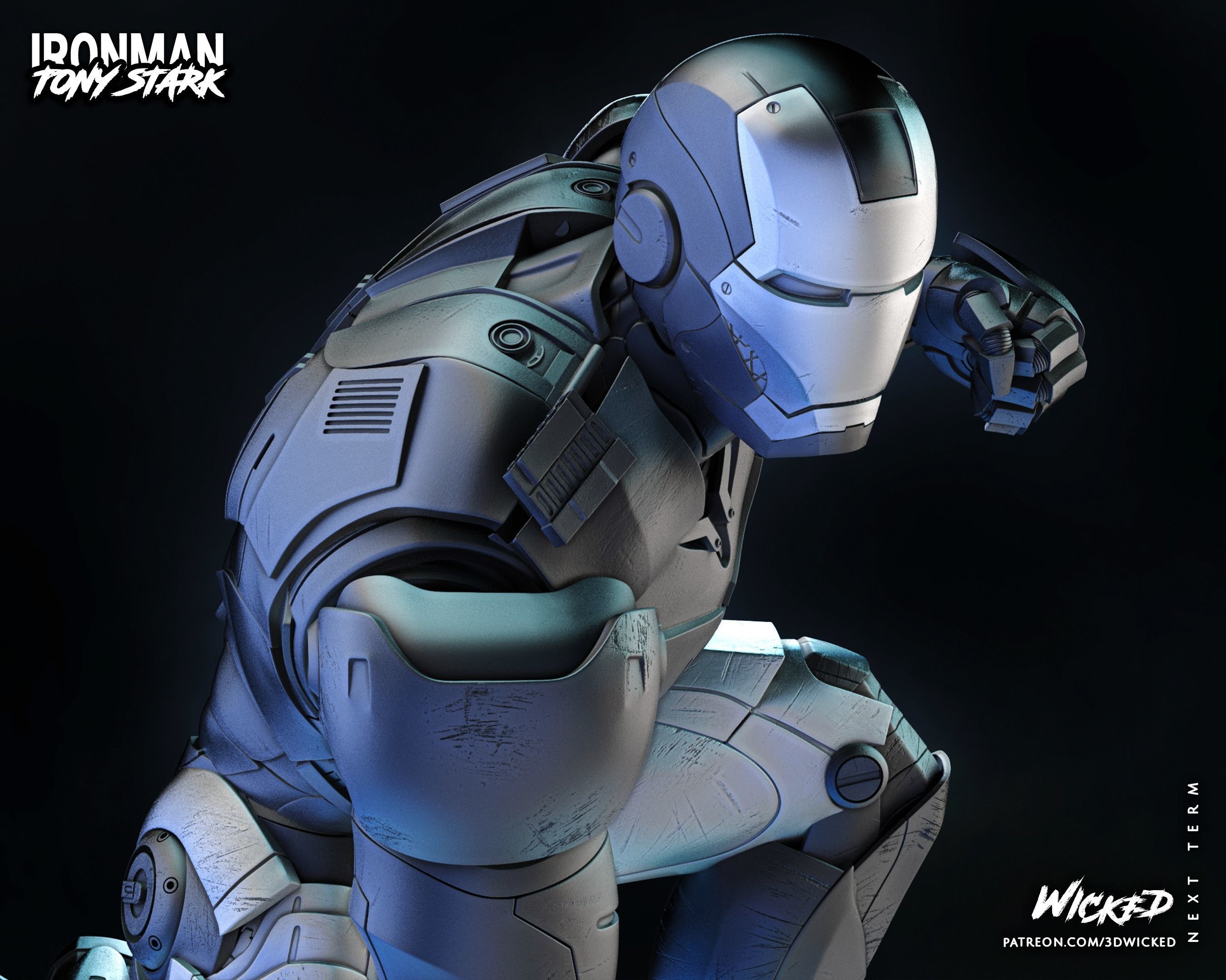 Wicked Marvel Iron Man 2023 Bust ready for 3d printing 3D print model_62