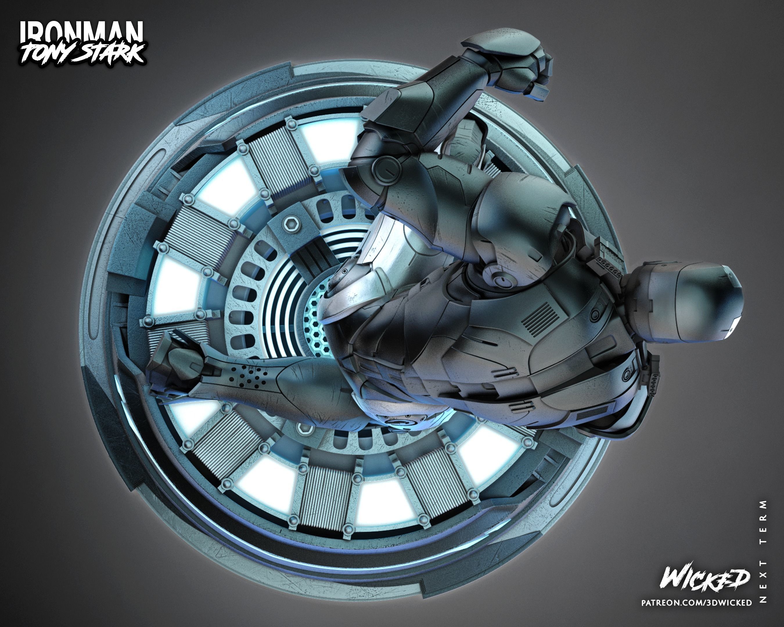 Wicked Marvel Iron Man 2023 Bust ready for 3d printing 3D print model_57