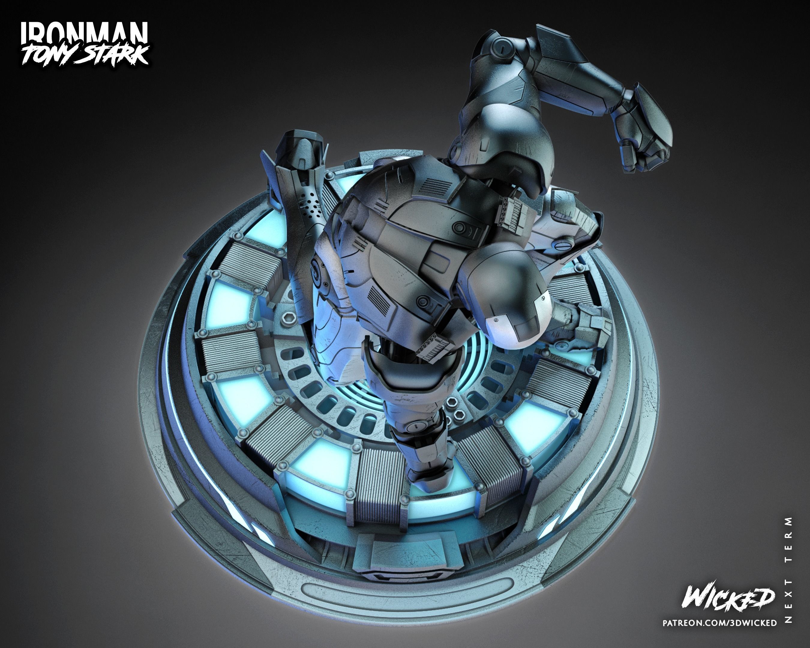 Wicked Marvel Iron Man 2023 Bust ready for 3d printing 3D print model_56