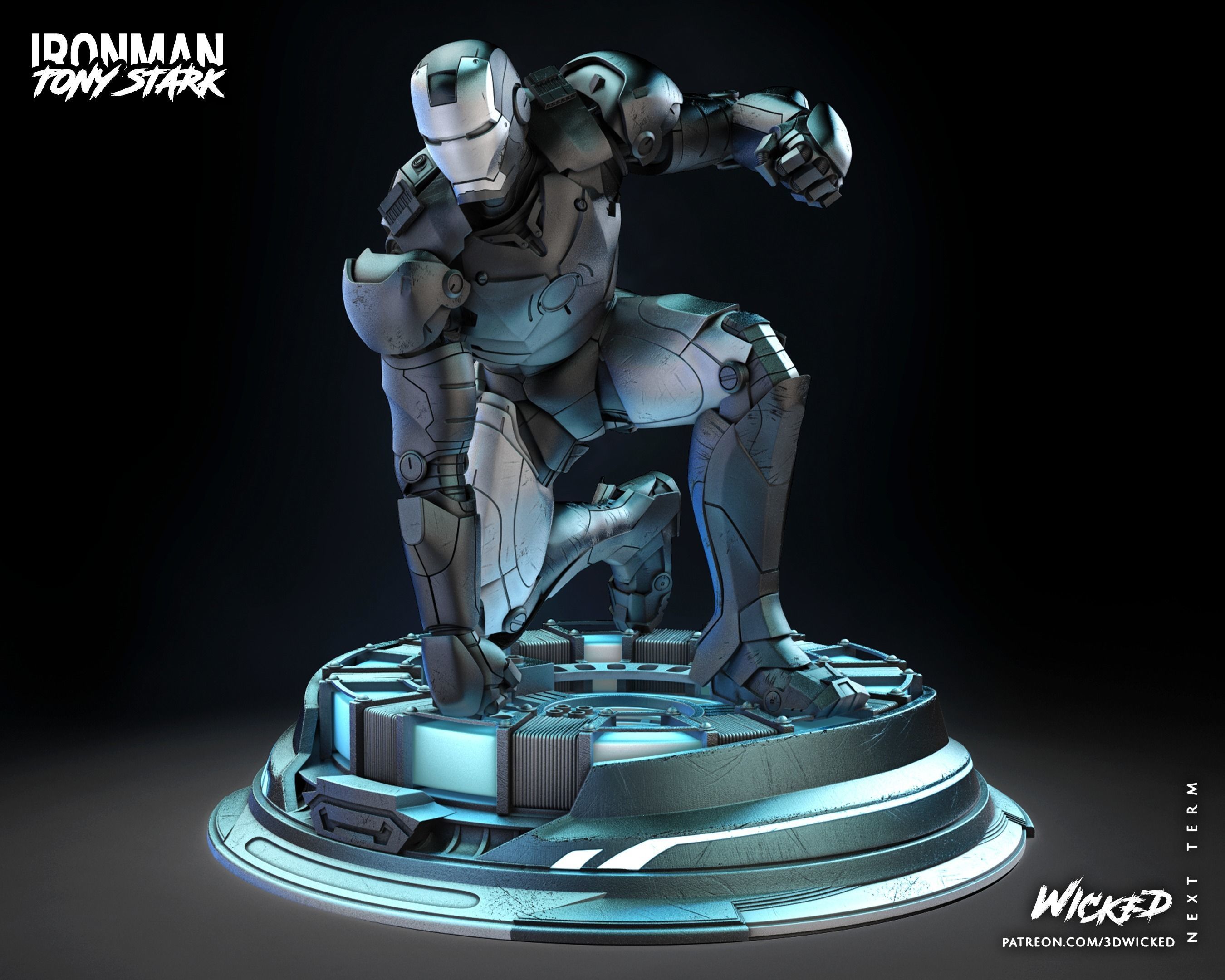 Wicked Marvel Iron Man 2023 Bust ready for 3d printing 3D print model_29