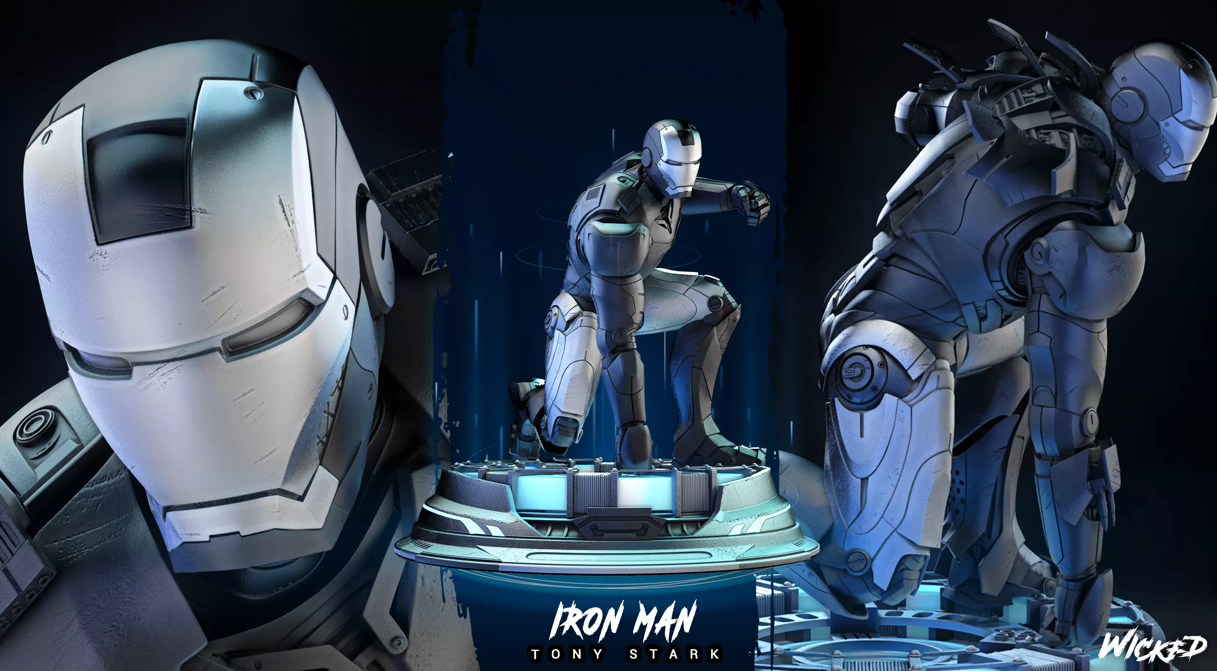 Wicked Marvel Iron Man 2023 Bust ready for 3d printing 3D print model_0