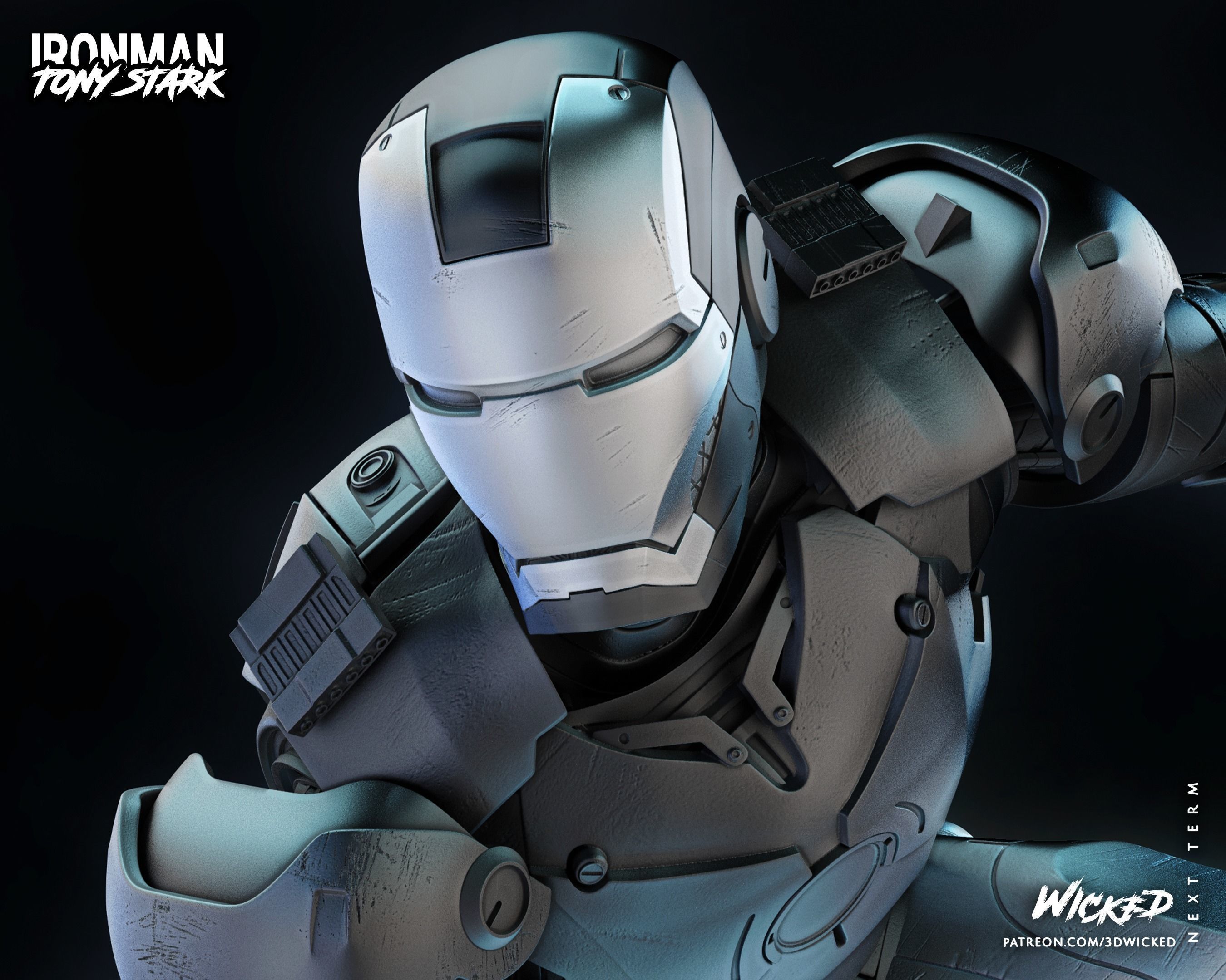 Wicked Marvel Iron Man 2023 Bust ready for 3d printing 3D print model_38