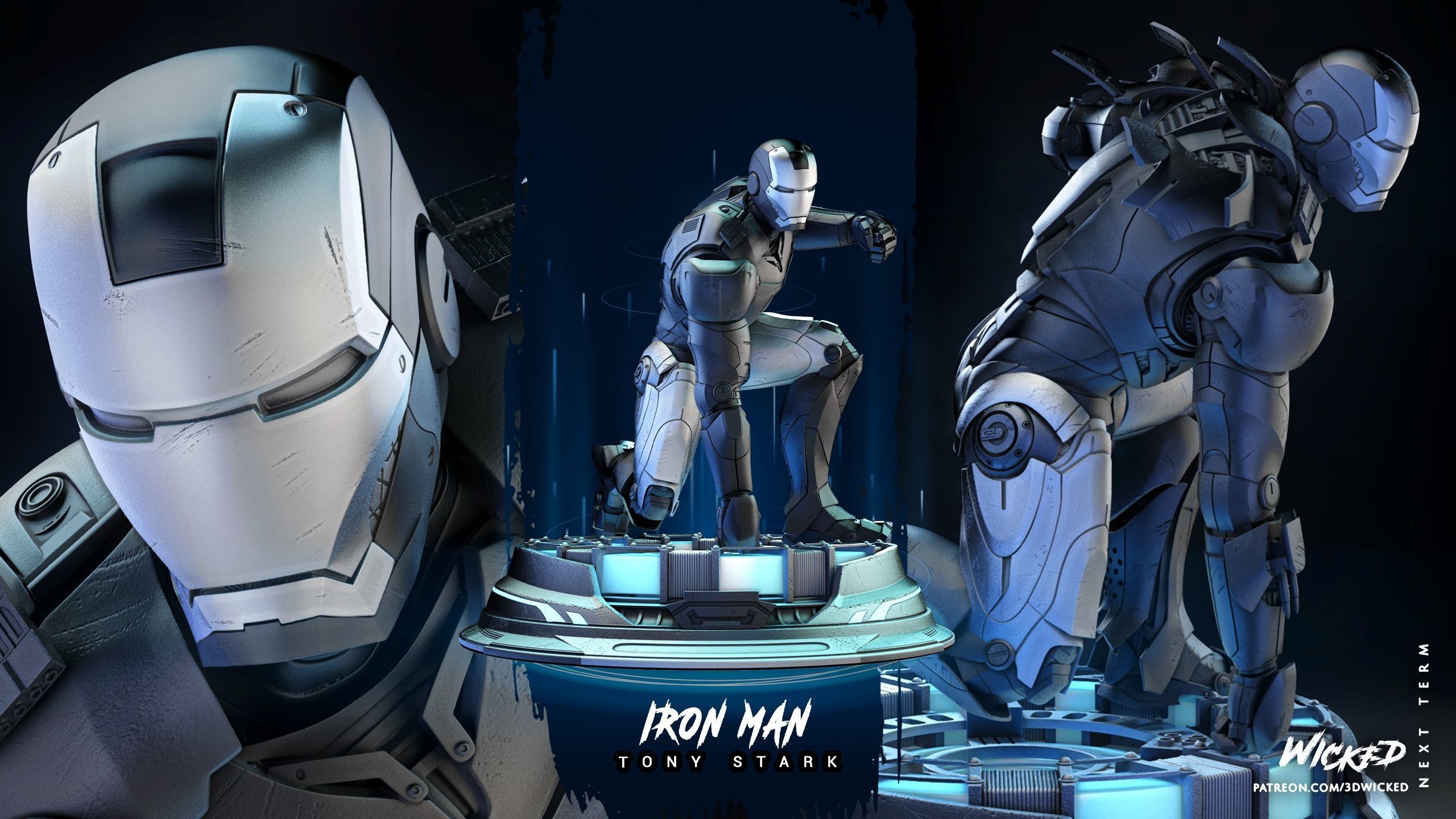 Wicked Marvel Iron Man 2023 Bust ready for 3d printing 3D print model_44