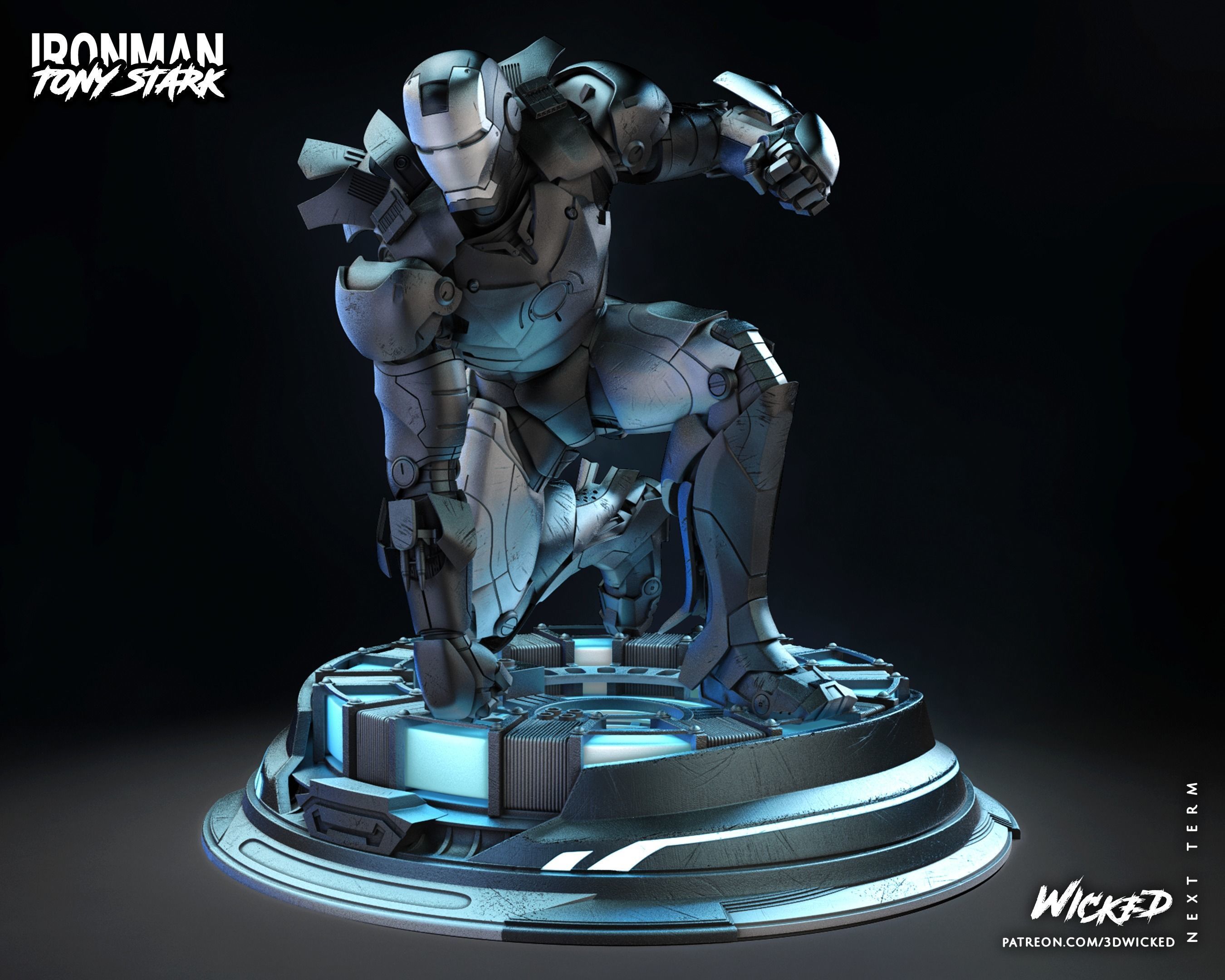 Wicked Marvel Iron Man 2023 Bust ready for 3d printing 3D print model_54