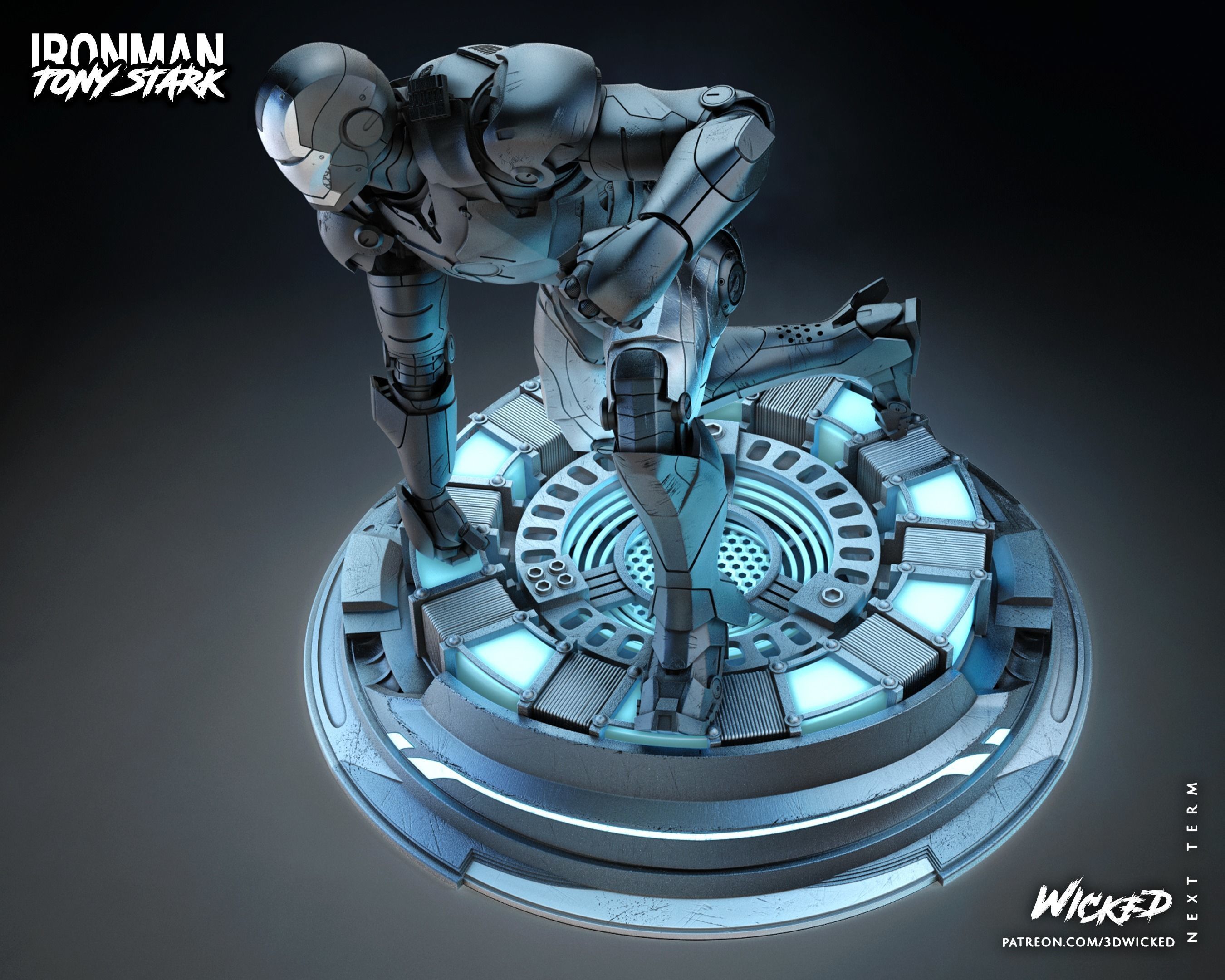 Wicked Marvel Iron Man 2023 Bust ready for 3d printing 3D print model_43
