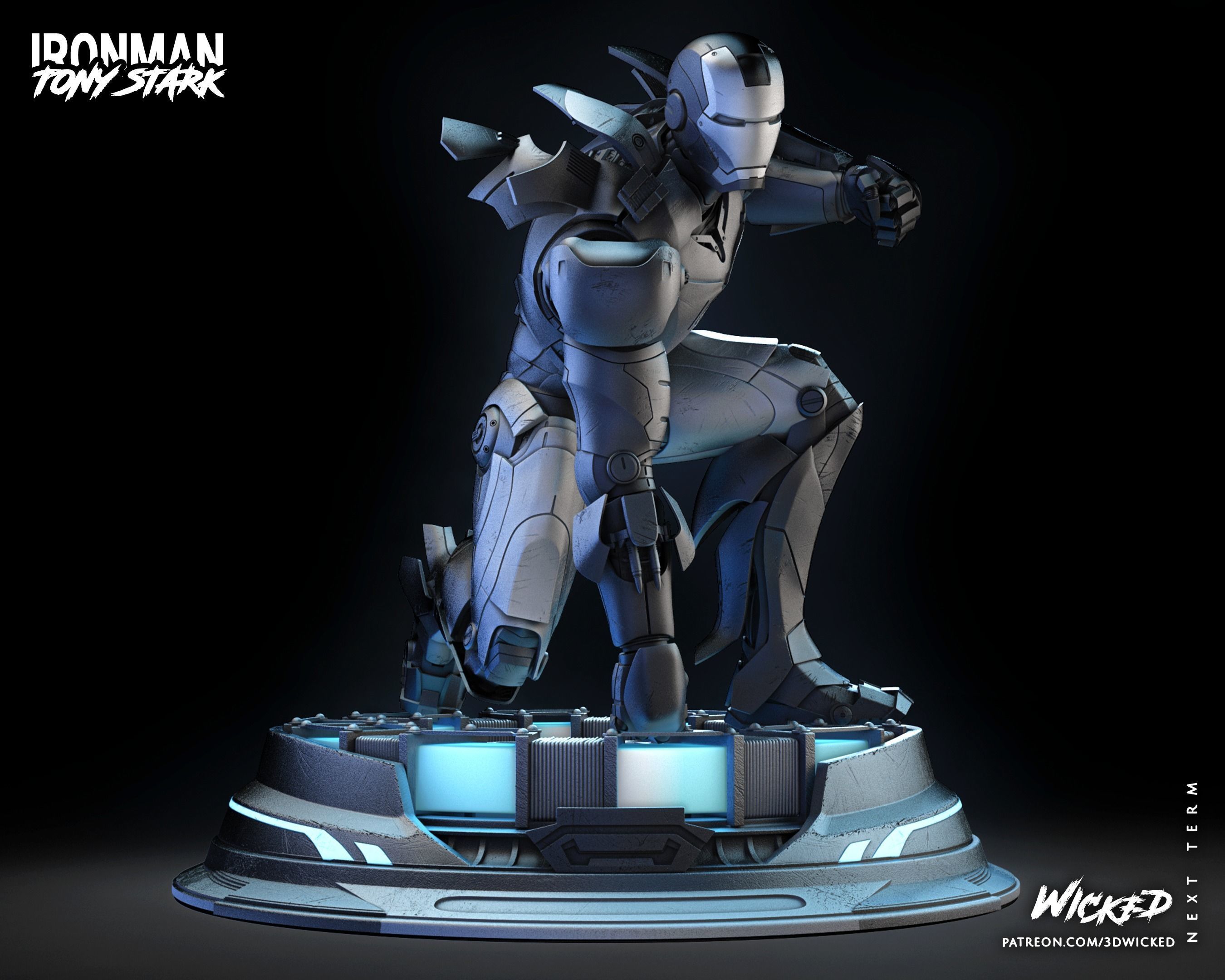 Wicked Marvel Iron Man 2023 Bust ready for 3d printing 3D print model_45