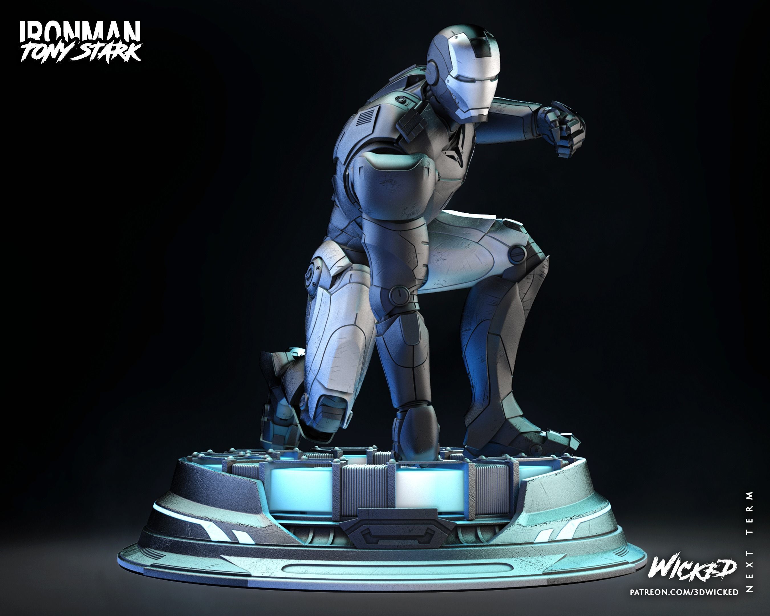 Wicked Marvel Iron Man 2023 Bust ready for 3d printing 3D print model_47