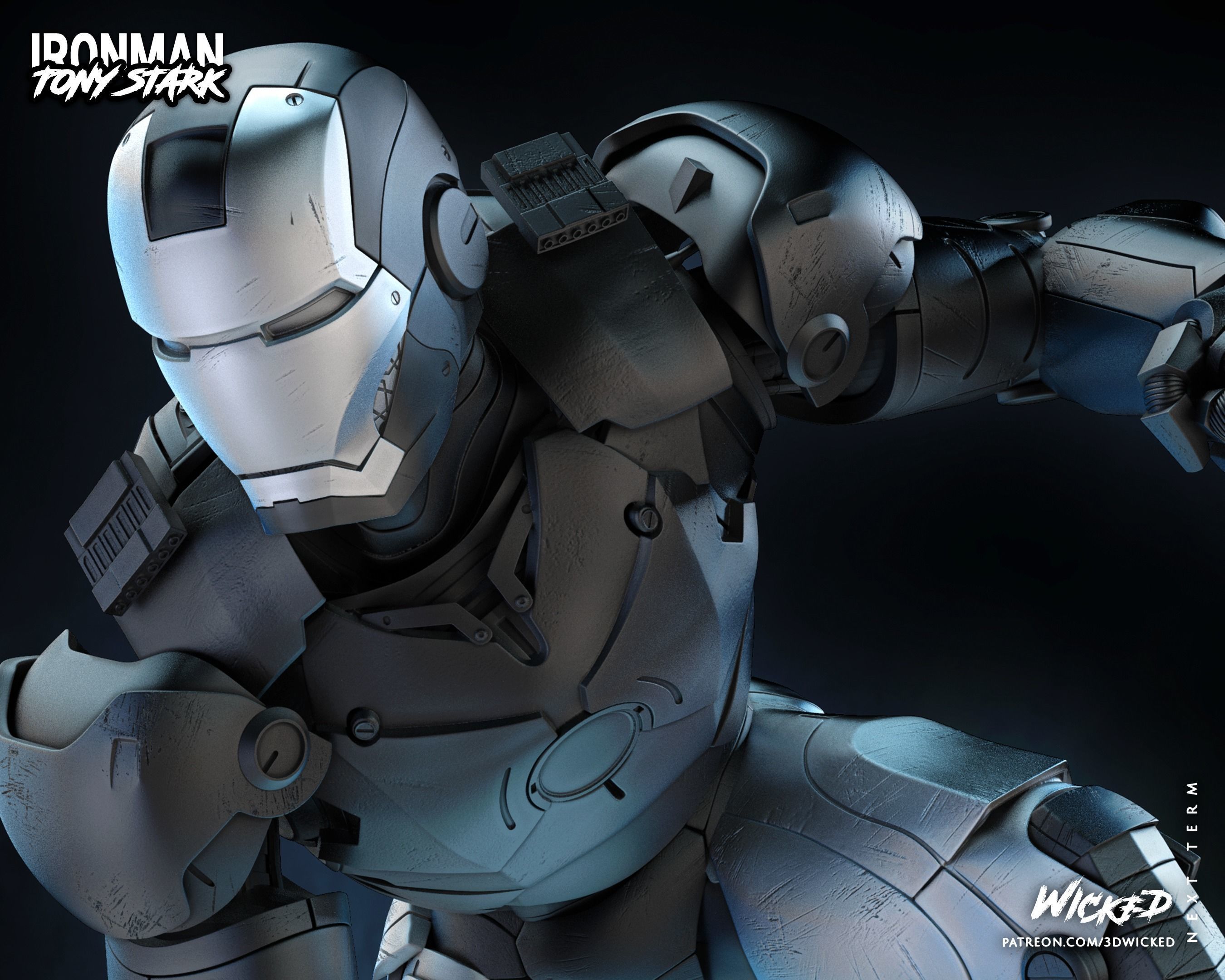 Wicked Marvel Iron Man 2023 Bust ready for 3d printing 3D print model_40