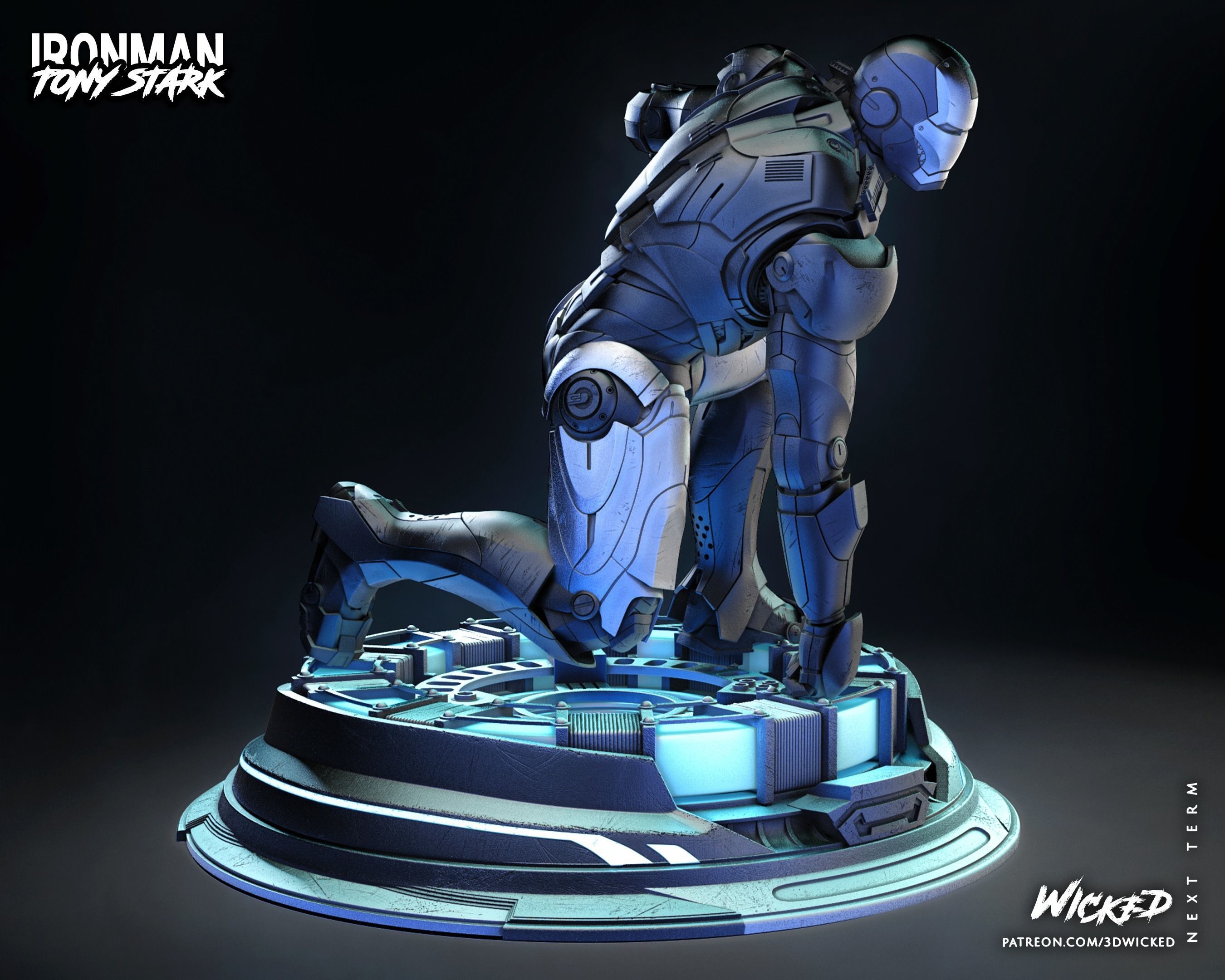 Wicked Marvel Iron Man 2023 Bust ready for 3d printing 3D print model_34