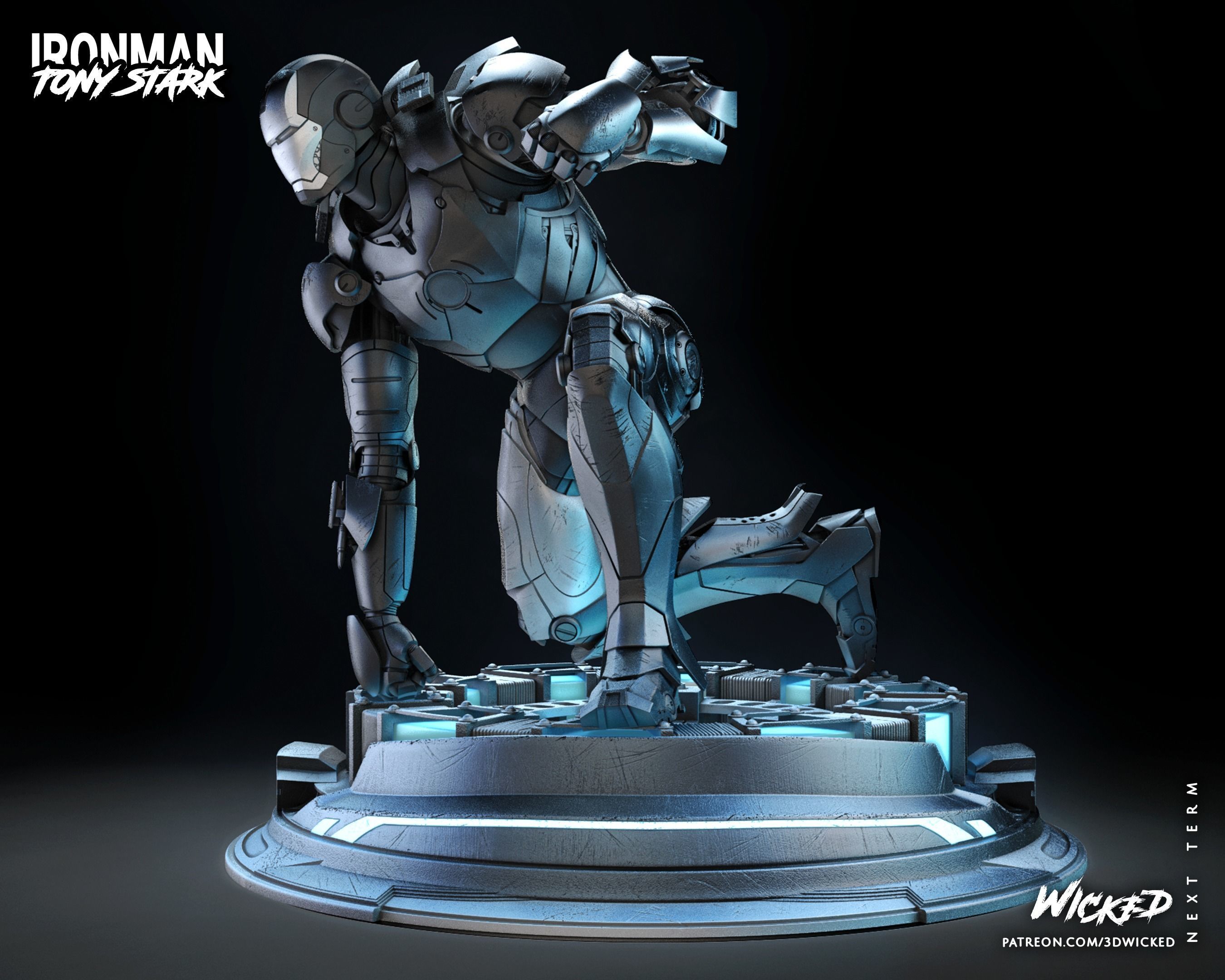 Wicked Marvel Iron Man 2023 Bust ready for 3d printing 3D print model_48