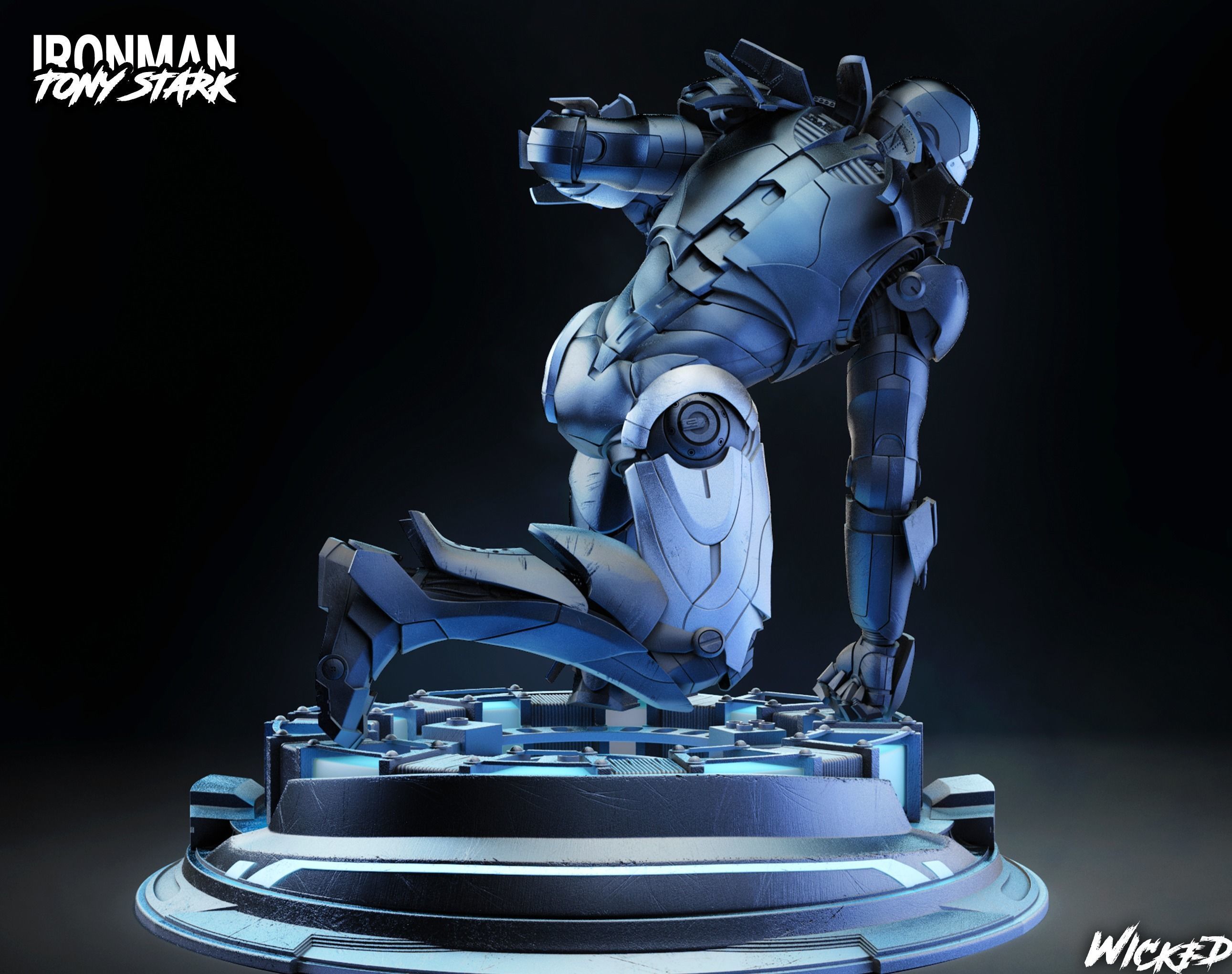 Wicked Marvel Iron Man 2023 Bust ready for 3d printing 3D print model_5