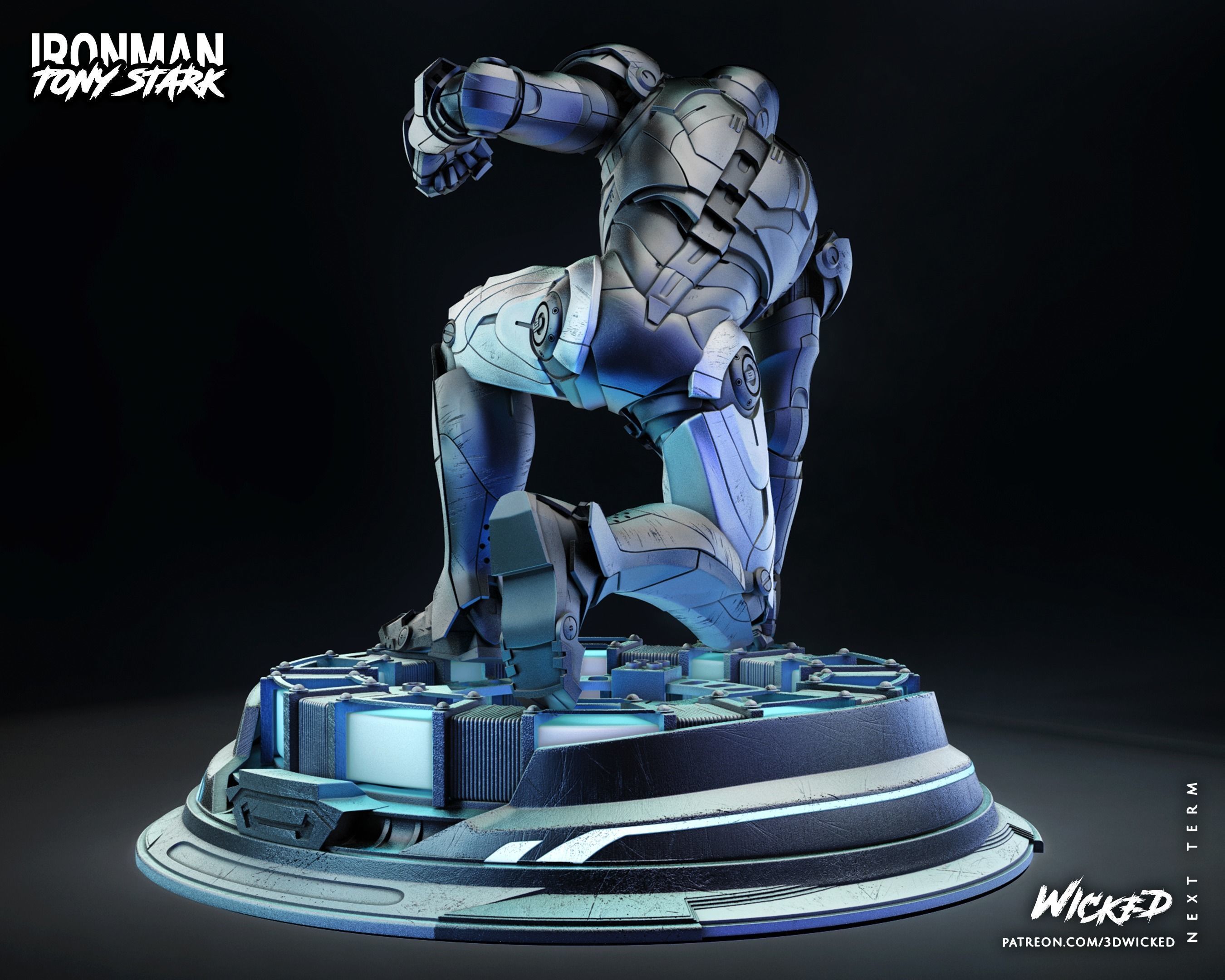 Wicked Marvel Iron Man 2023 Bust ready for 3d printing 3D print model_60