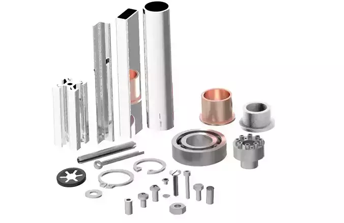 200 Composants Standards pour Assemblages 3D model