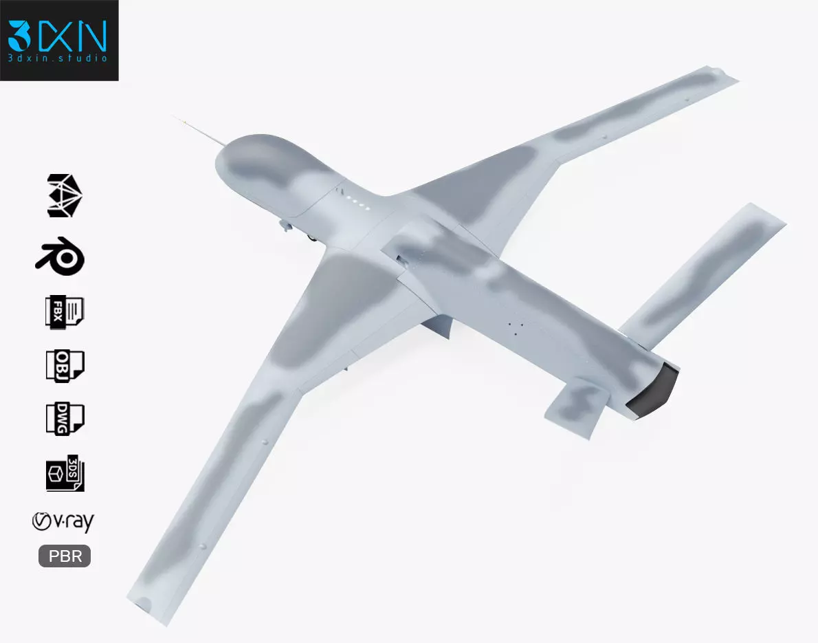 General Atomics Predator C Avenger UAV Drone 3D model_0
