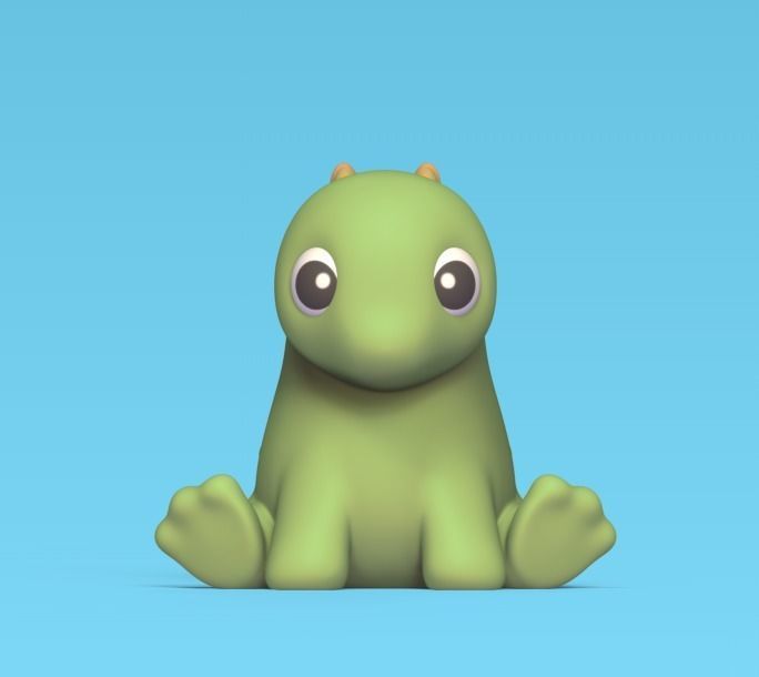 Sitting Dinosaur Stegosaurus 3D print model_1