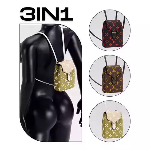 Backpack - Louis Vuitton Pattern 3 IN 1