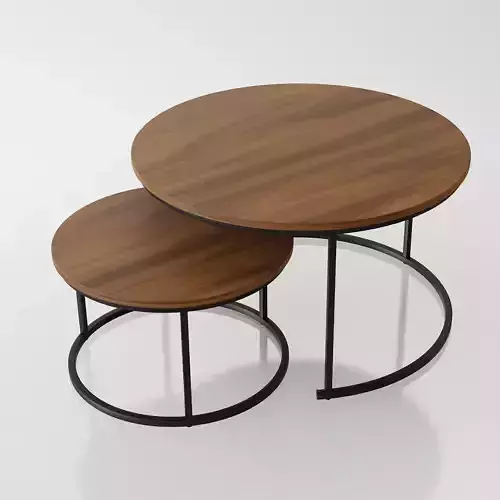 Coffee Table - Round Coffee Table - Coffee Table 2 in 1