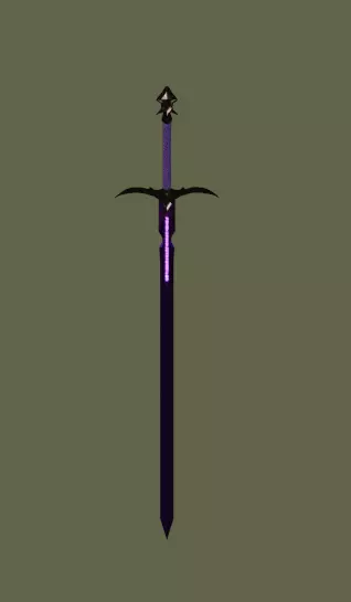 Void Sword Low-poly 3D model_0