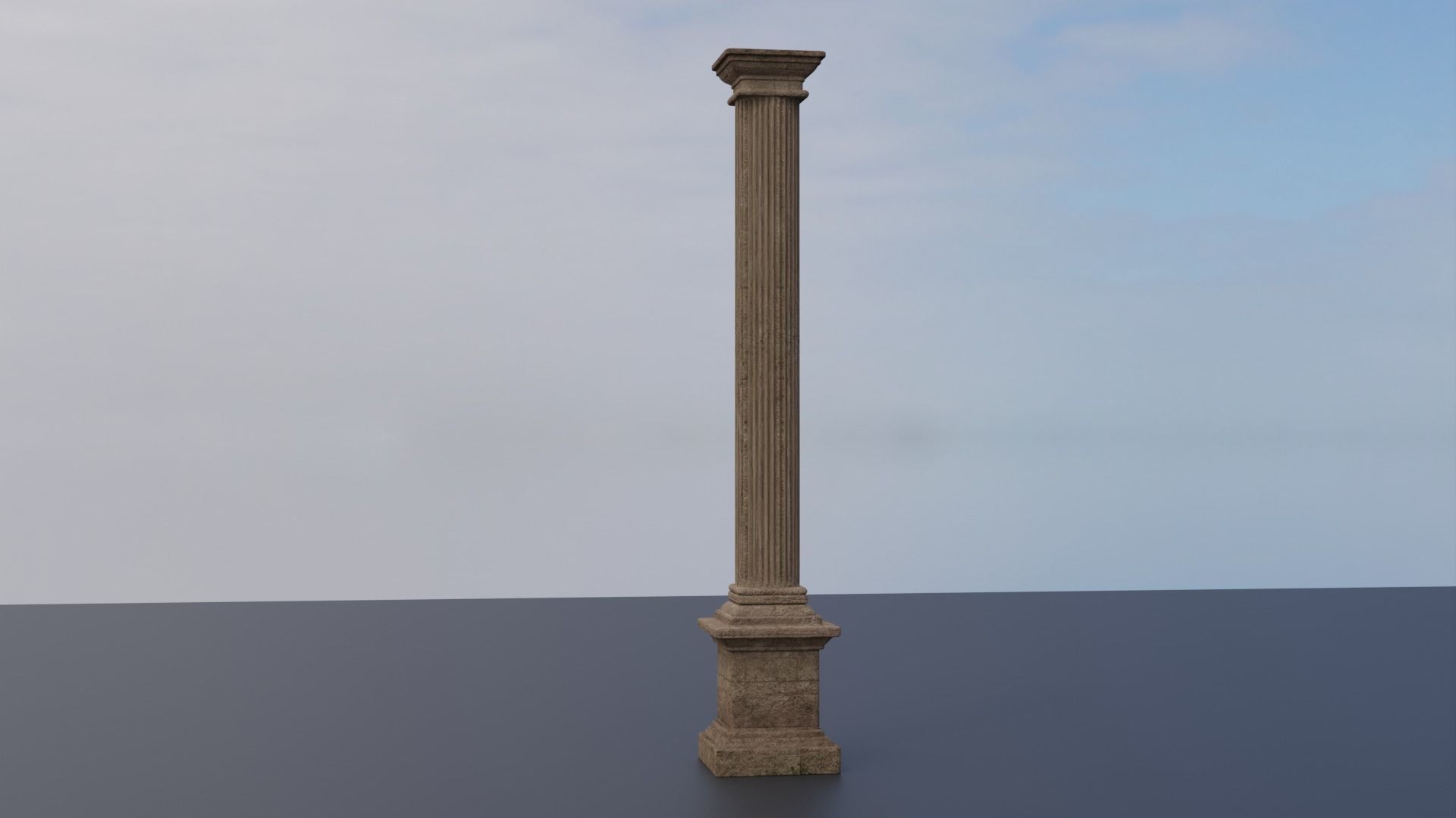 Stone Pillars Low-poly 3D model_6