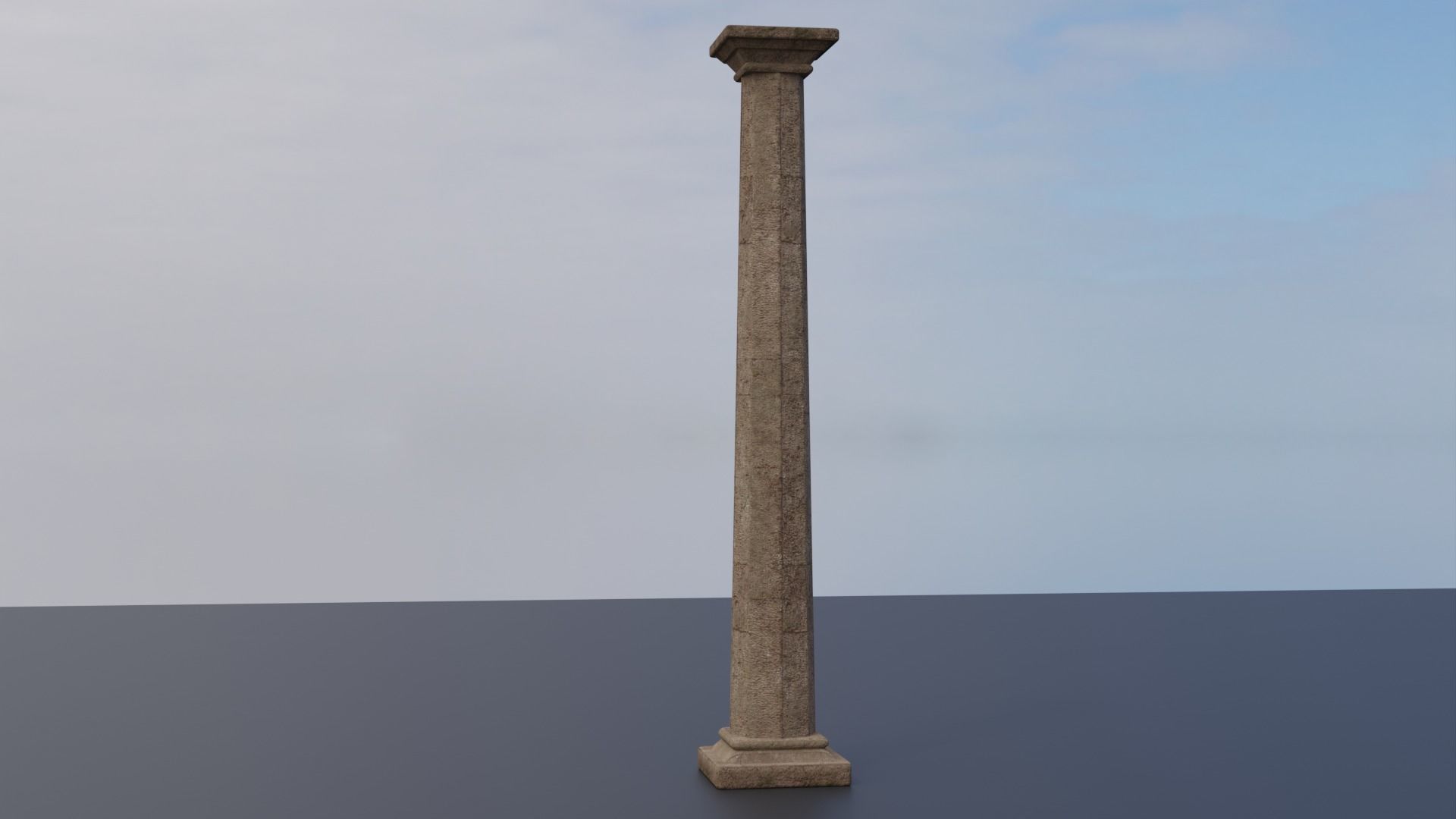 Stone Pillars Low-poly 3D model_3