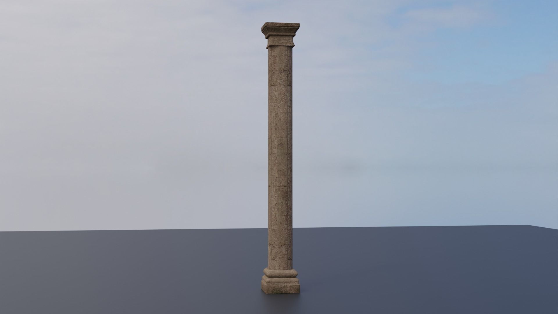Stone Pillars Low-poly 3D model_8