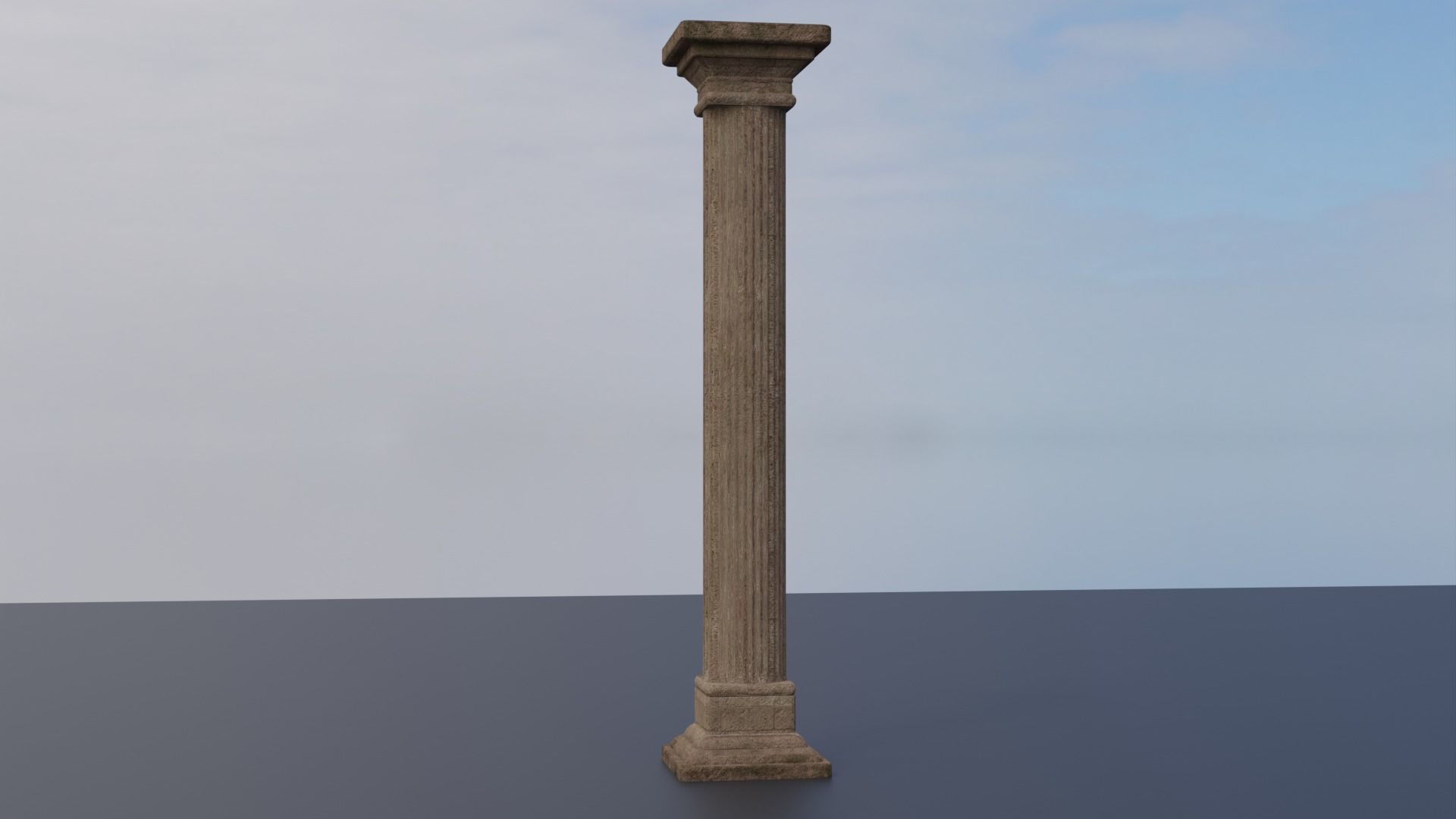 Stone Pillars Low-poly 3D model_4