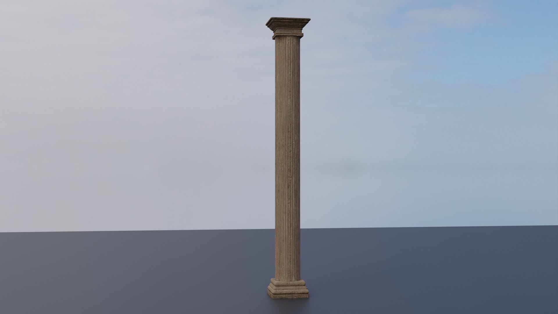 Stone Pillars Low-poly 3D model_5