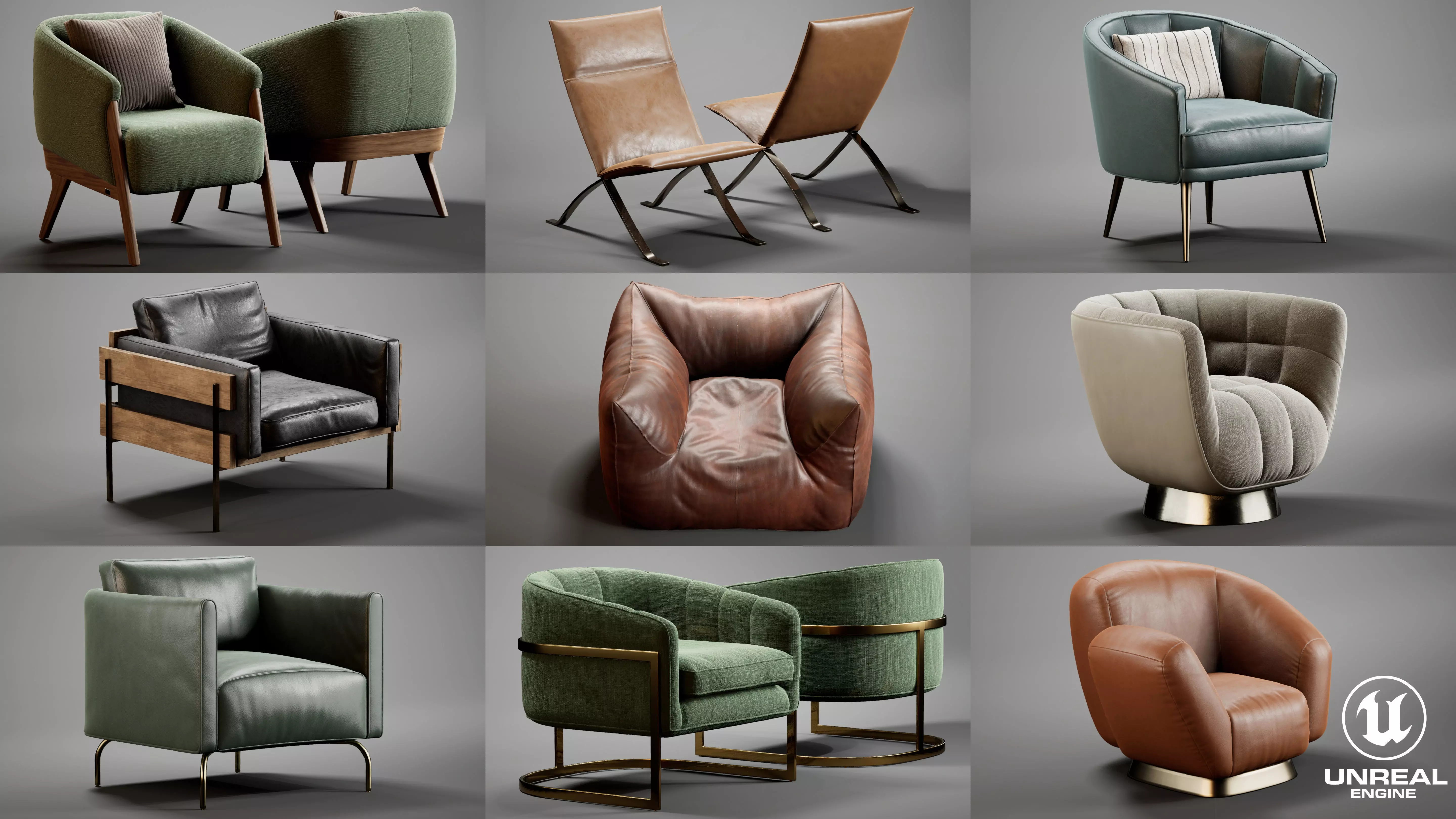 Armchair Collection 3D model_0