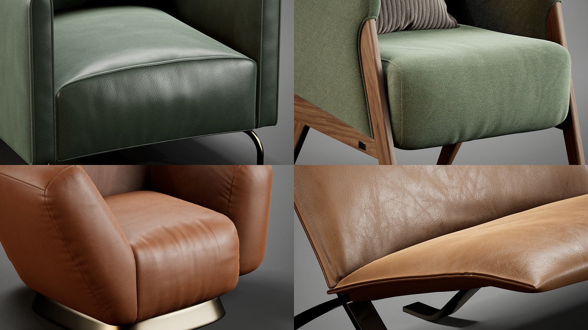 Armchair Collection 3D model_2