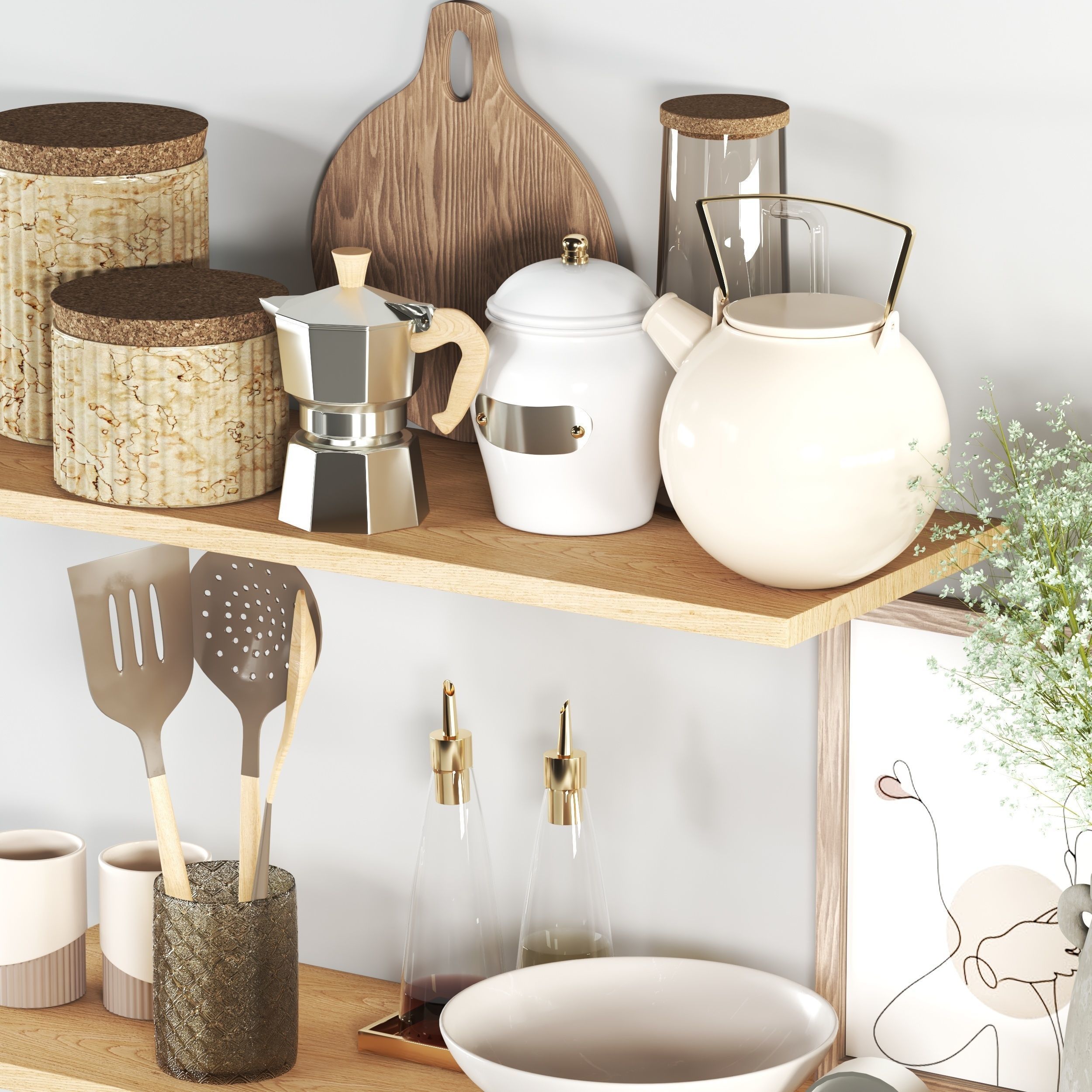 Kitchen accessories 01 3D model_1