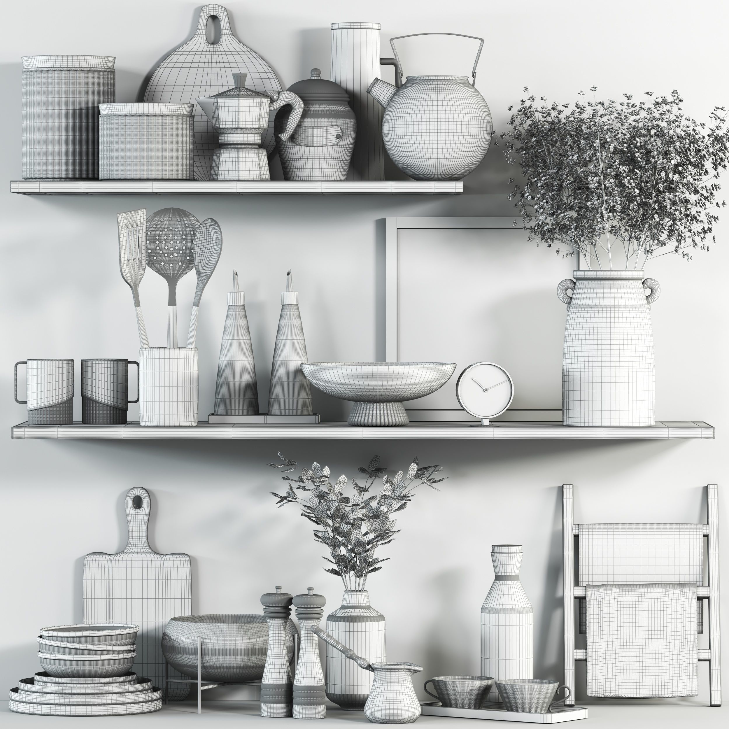 Kitchen accessories 01 3D model_3