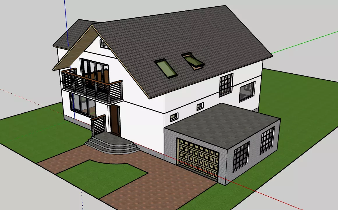 Sketch Up House 3D model_0